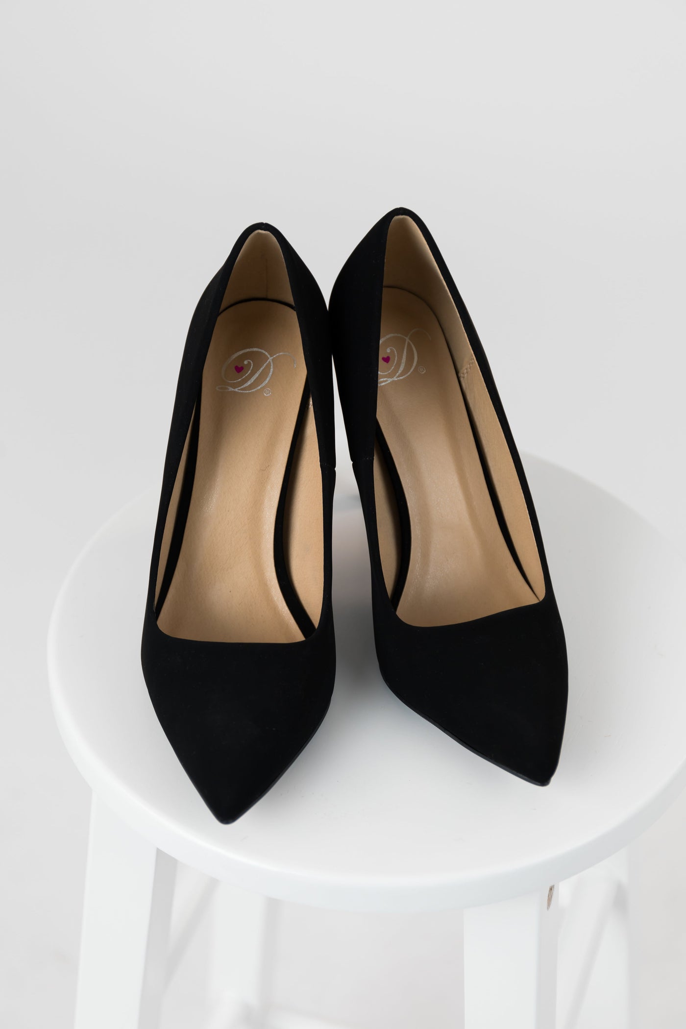 Black Suede Pointed Toe High Heel Pumps