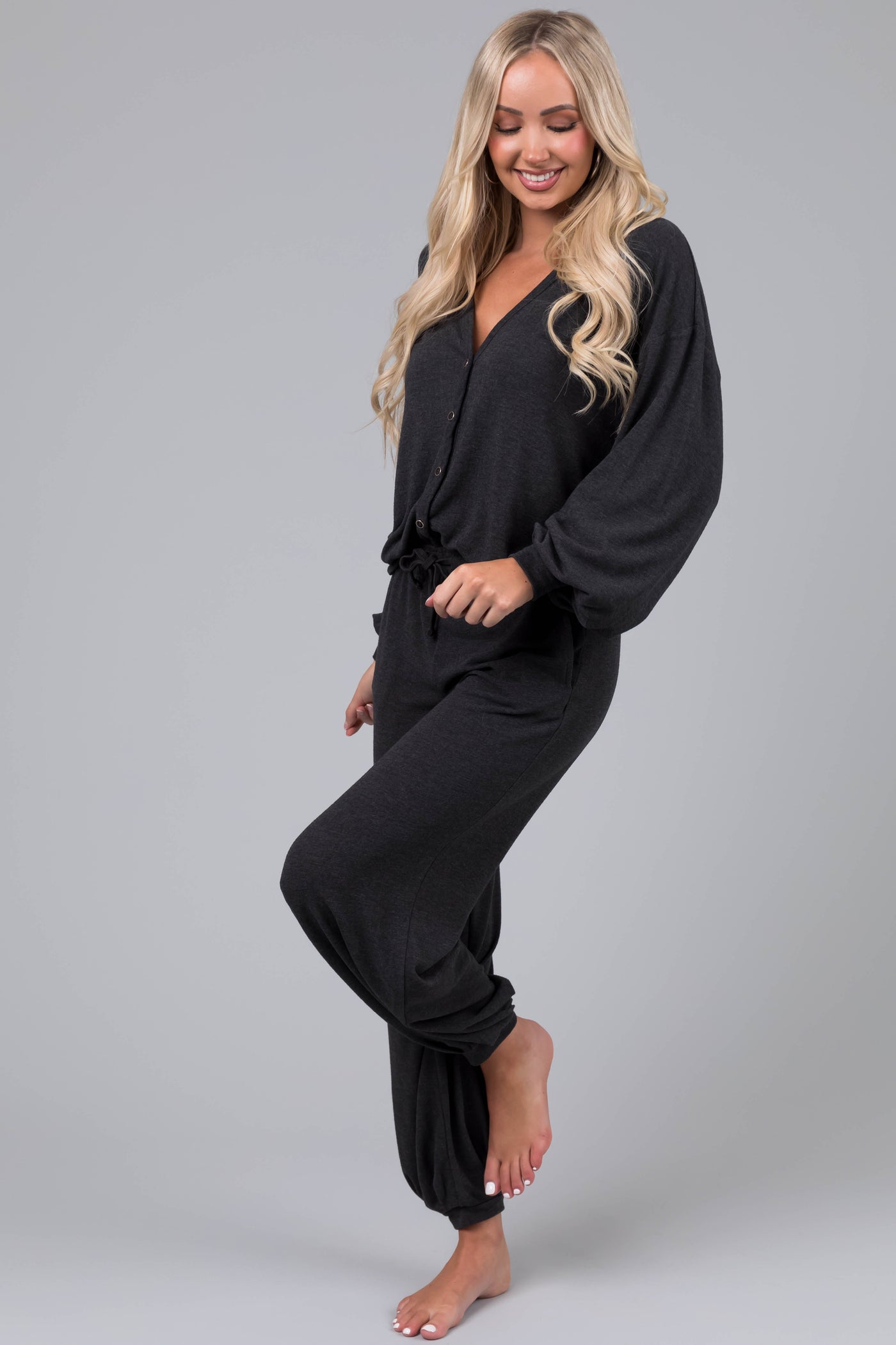 Charcoal Soft Drawstring Joggers