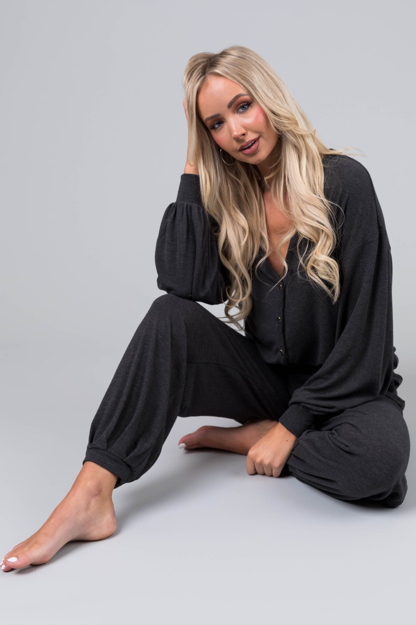 Charcoal Soft Drawstring Joggers