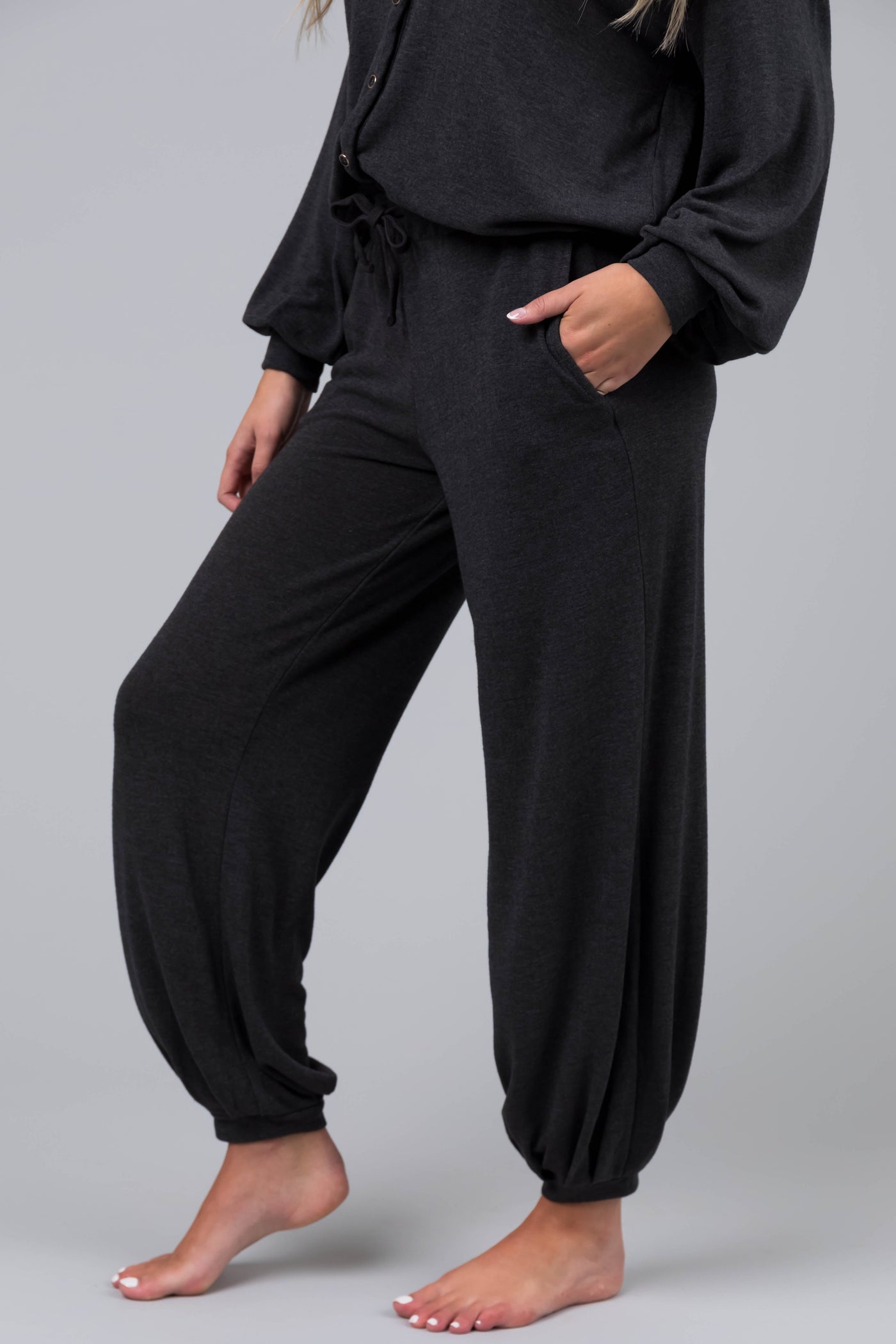 Charcoal Soft Drawstring Joggers