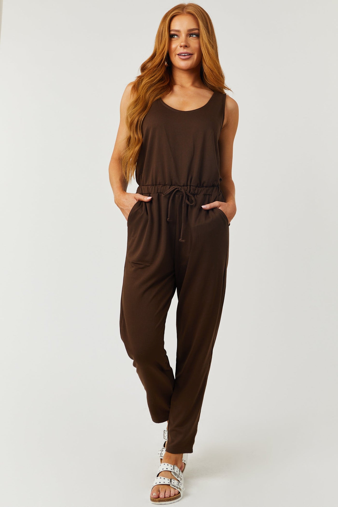 Cocoa Sleeveless Scoop Neck Knit Jumpsuit
