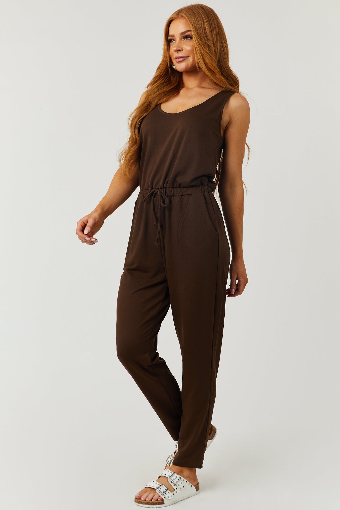 Cocoa Sleeveless Scoop Neck Knit Jumpsuit