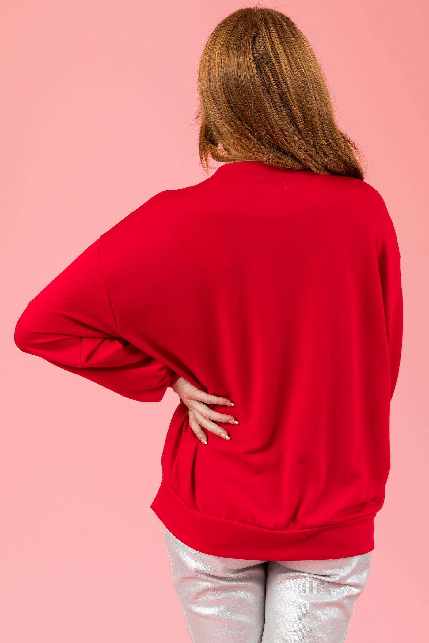 Cranberry 'Howdy Santa' Lightweight Sweatshirt