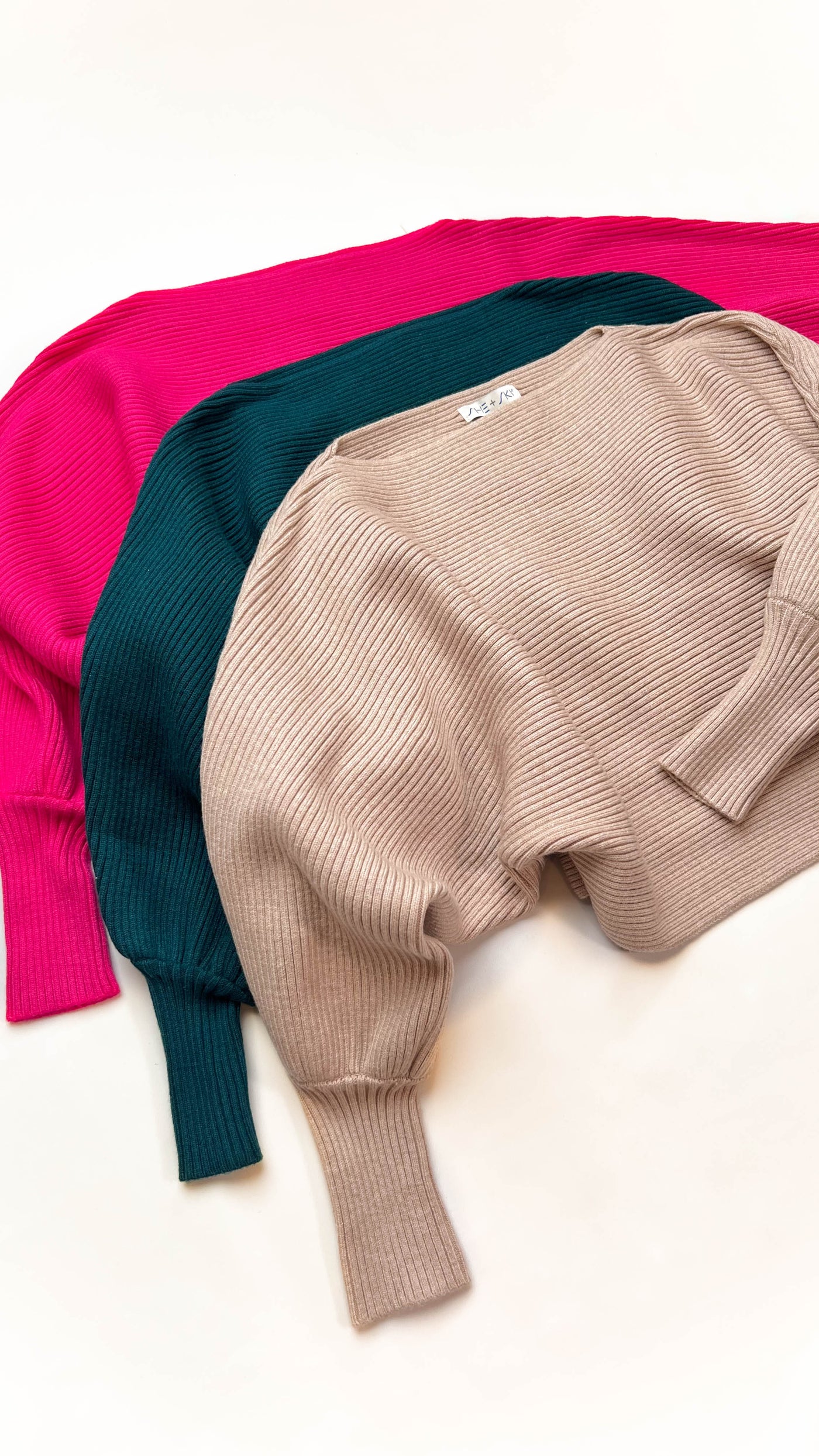 Dark Teal Boat Neckline Dolman Sleeve Sweater