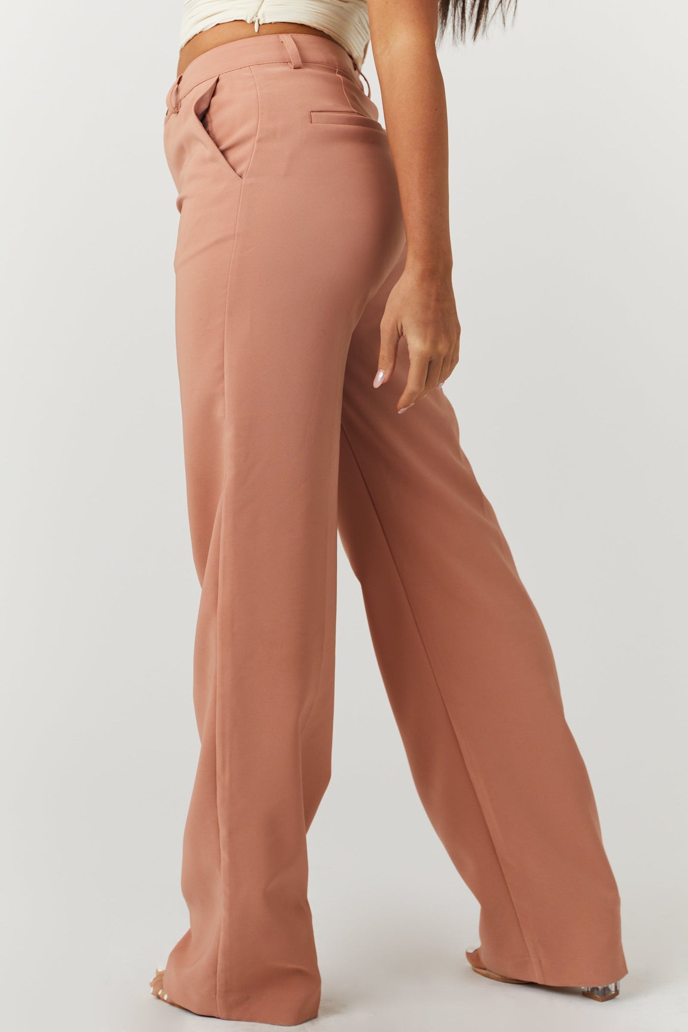 Emily Ginger Straight Leg Dress Pants