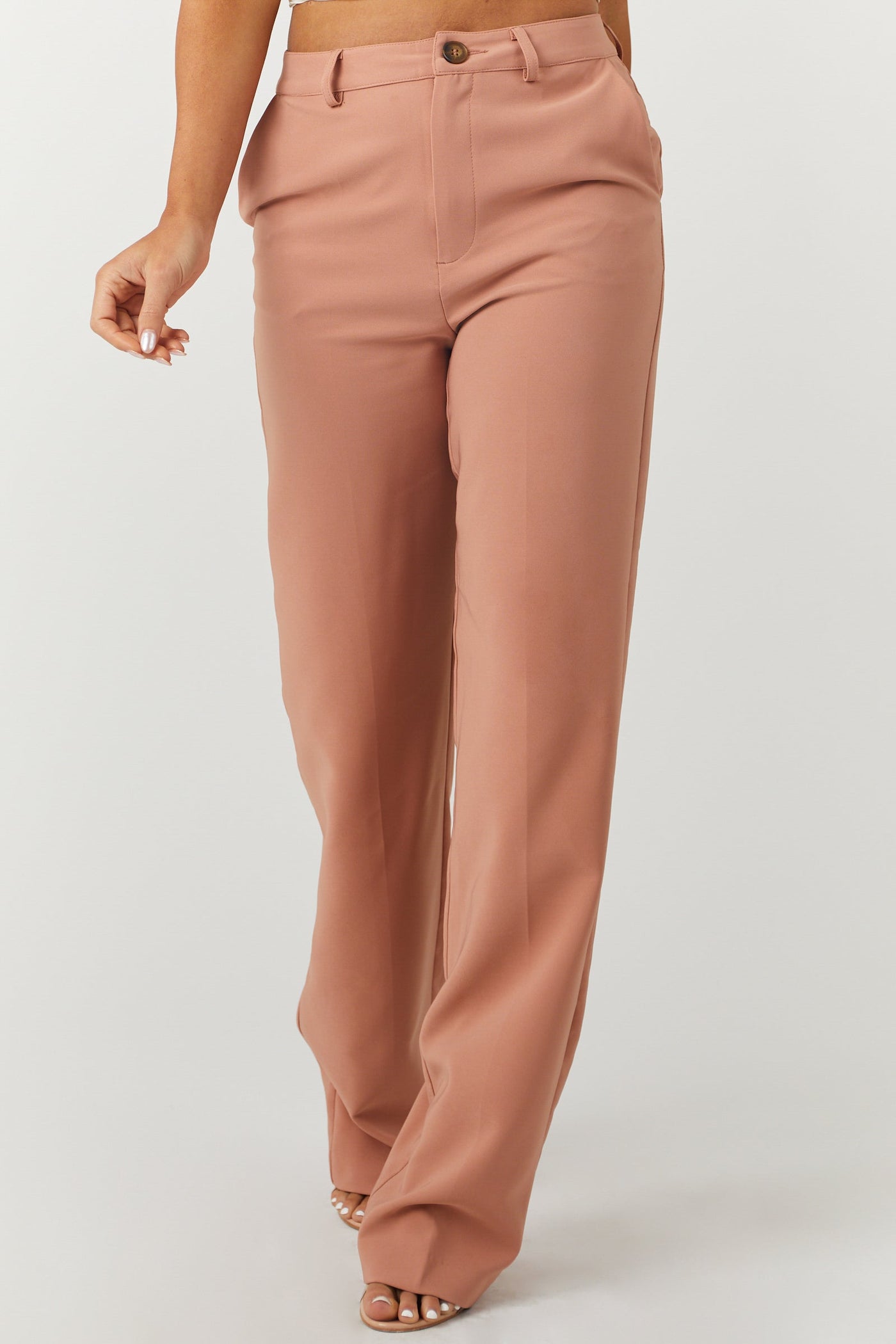 Emily Ginger Straight Leg Dress Pants