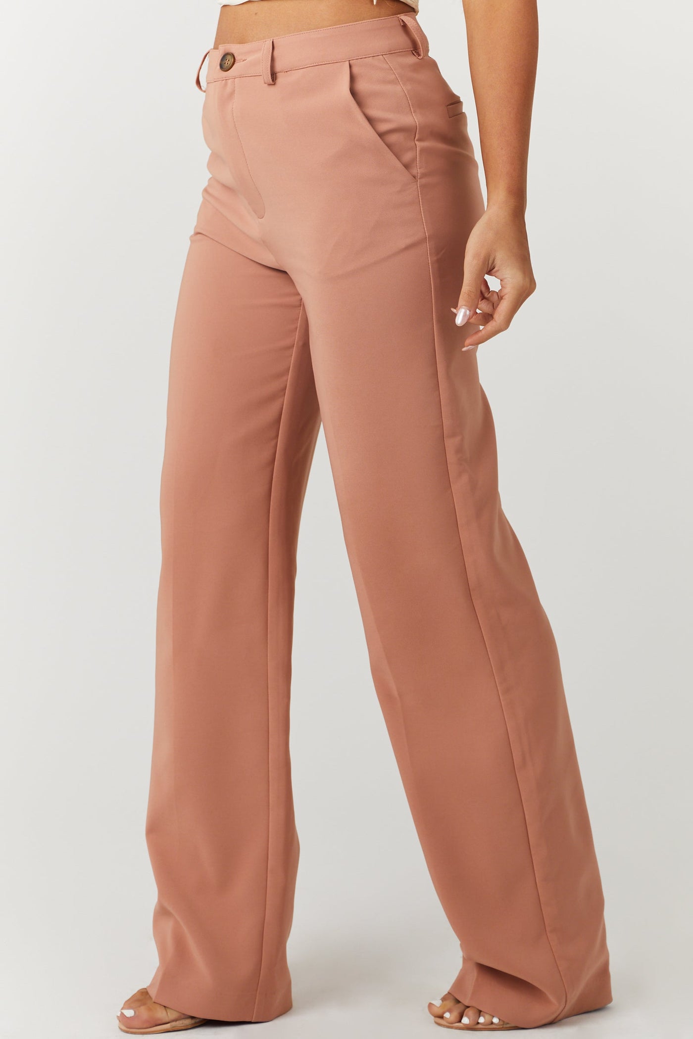 Emily Ginger Straight Leg Dress Pants