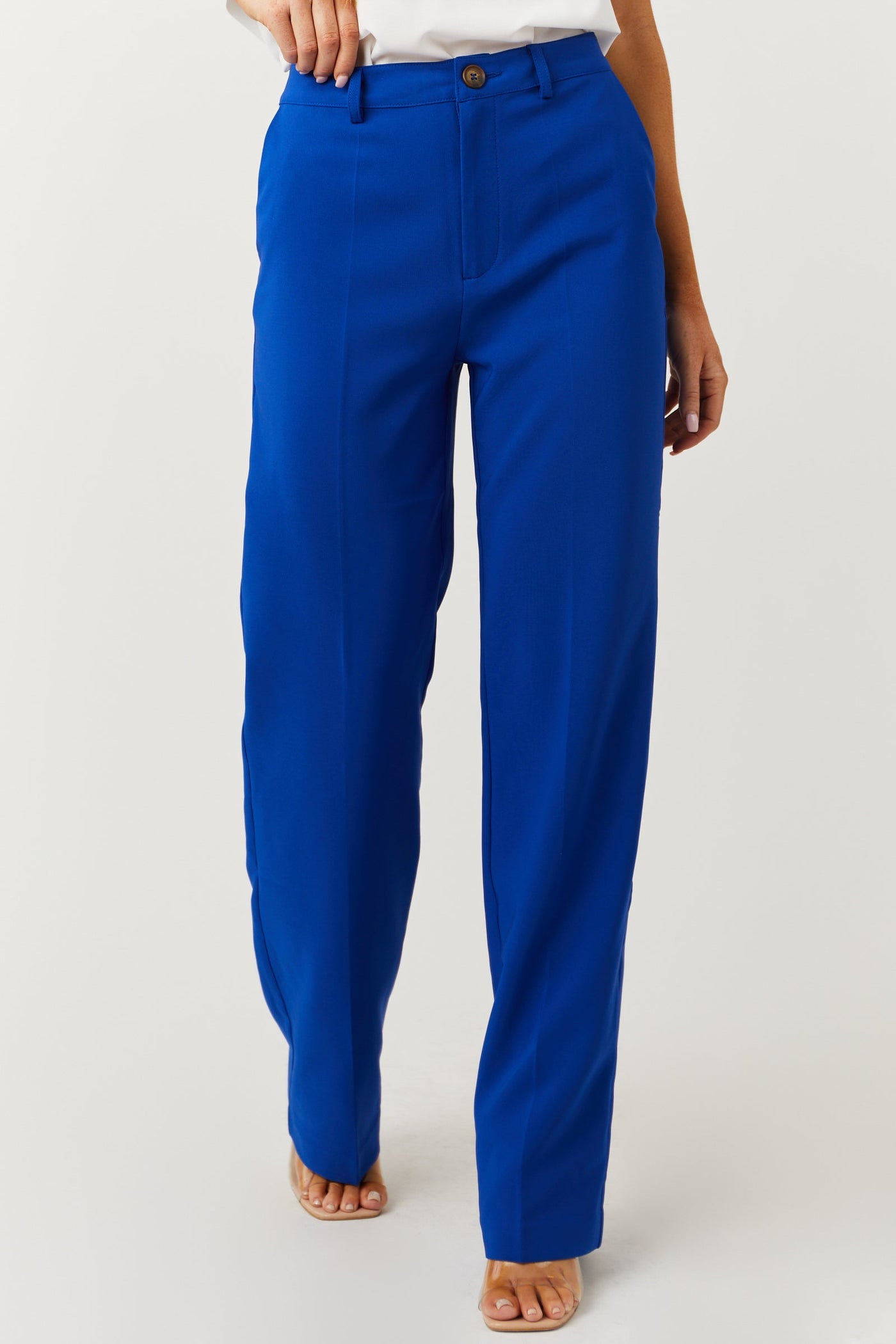 Emily Royal Blue Straight Leg Dress Pants