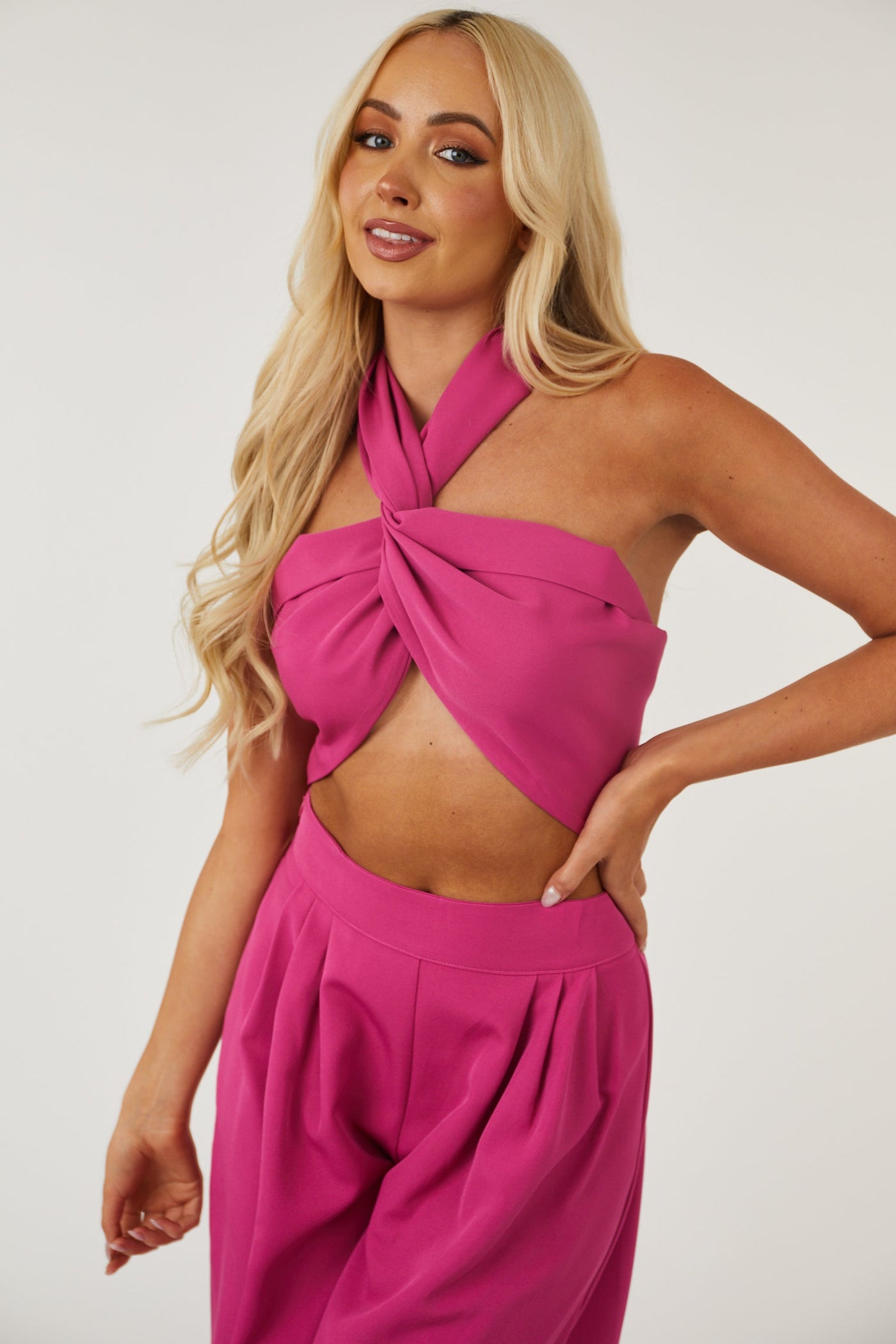 Hibiscus Wrap Around Top and Pants Set
