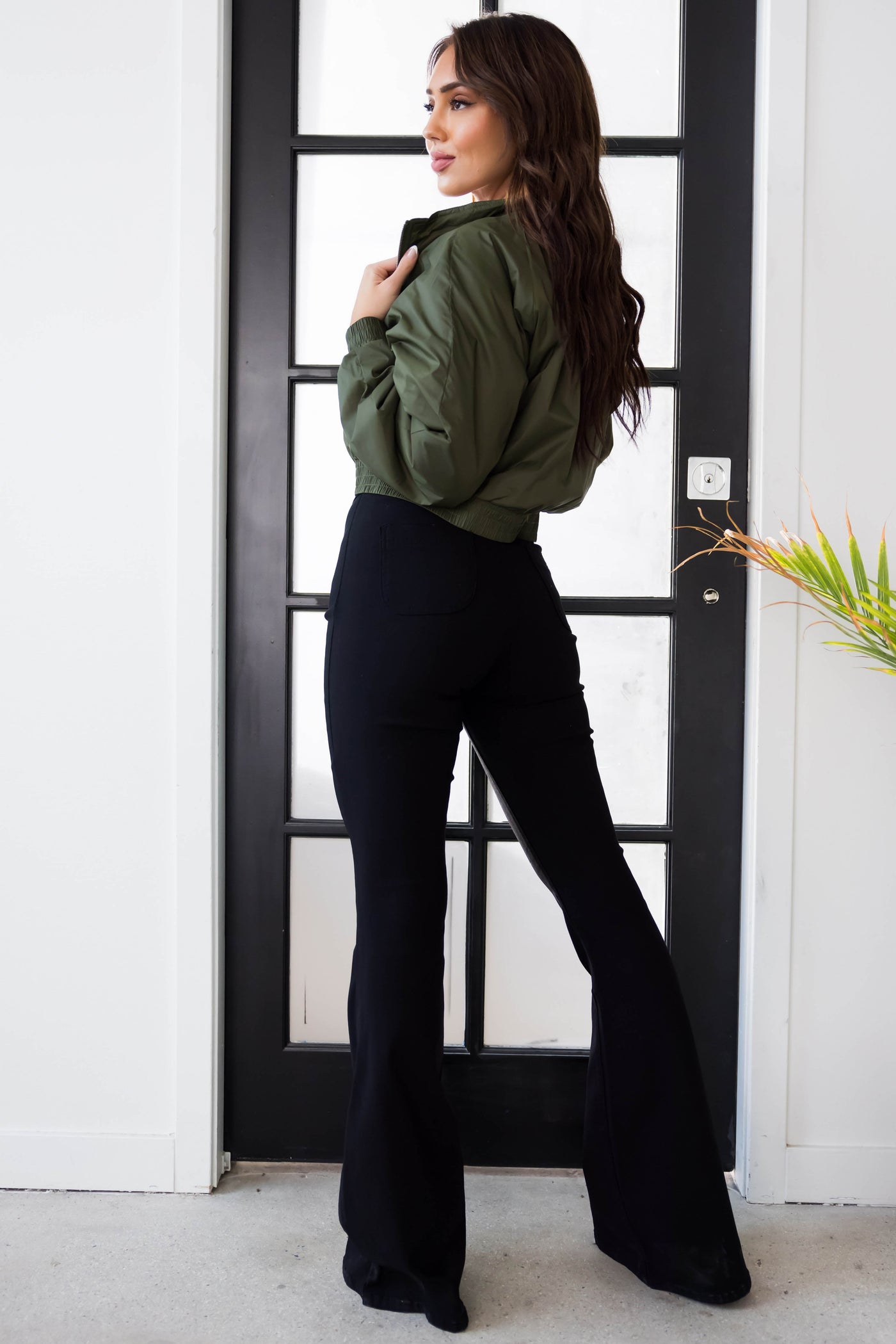 JC & JQ Bella Black Super Stretch Flare Jeans