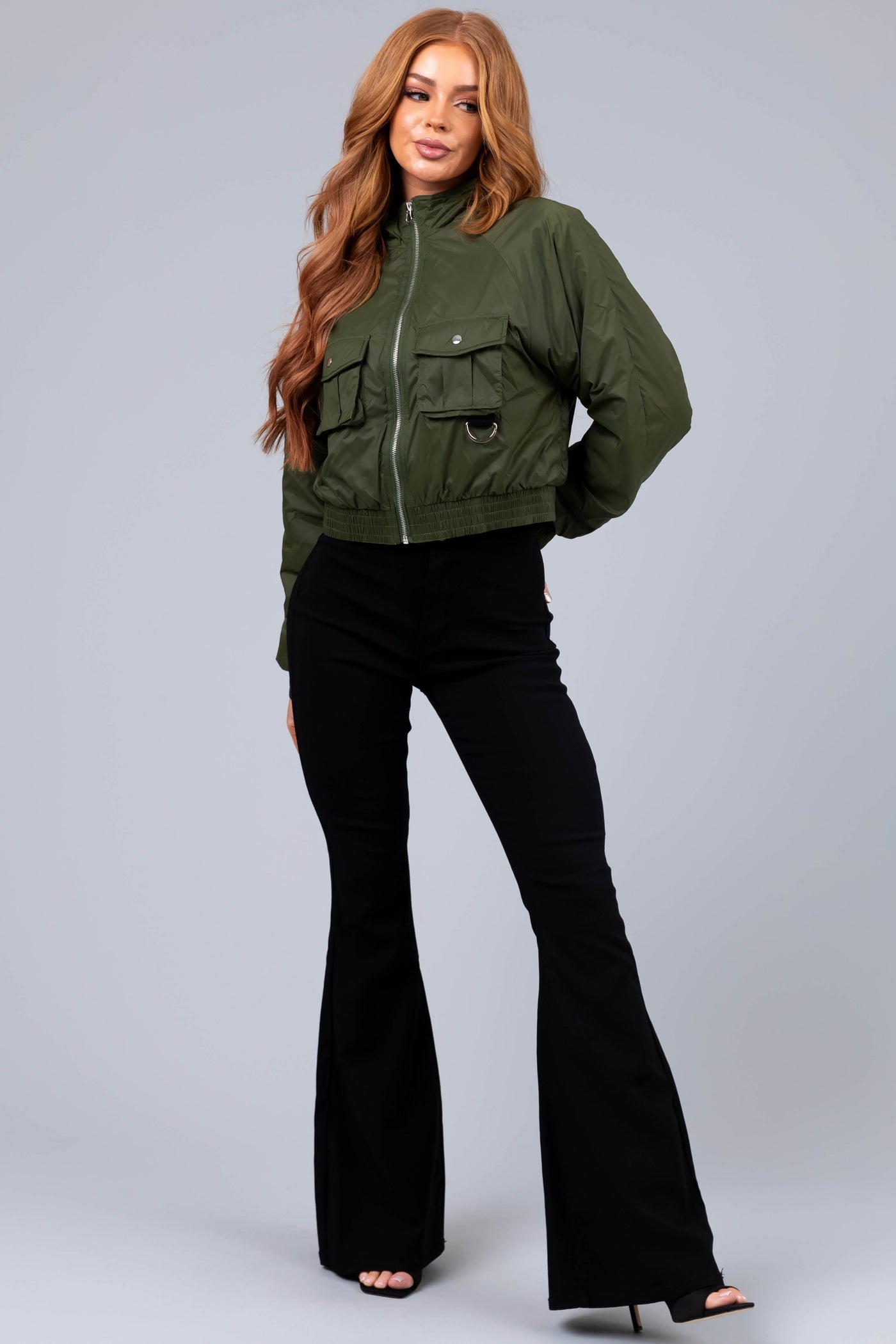 JC & JQ Bella Black Super Stretch Flare Jeans