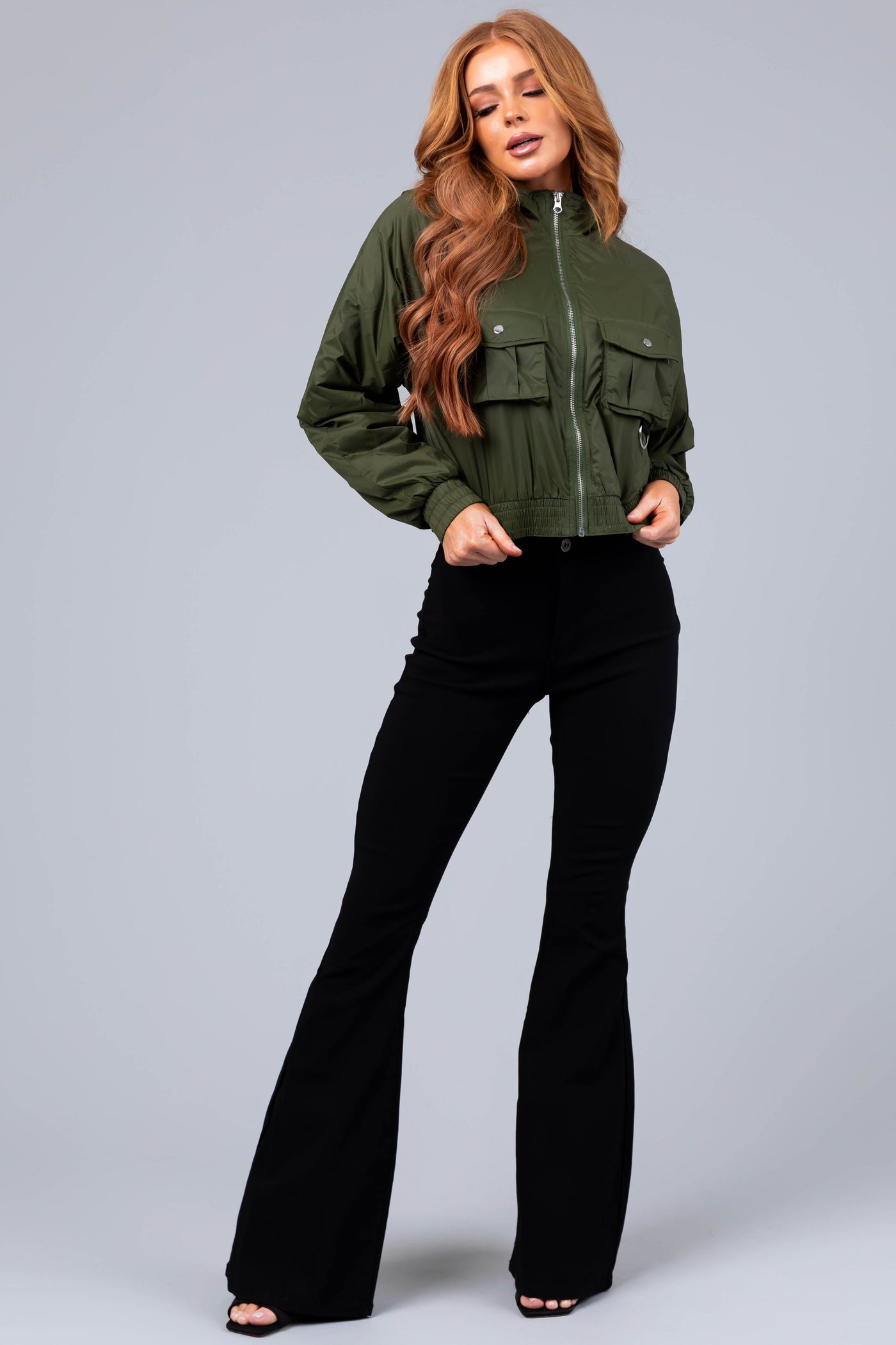 JC & JQ Bella Black Super Stretch Flare Jeans