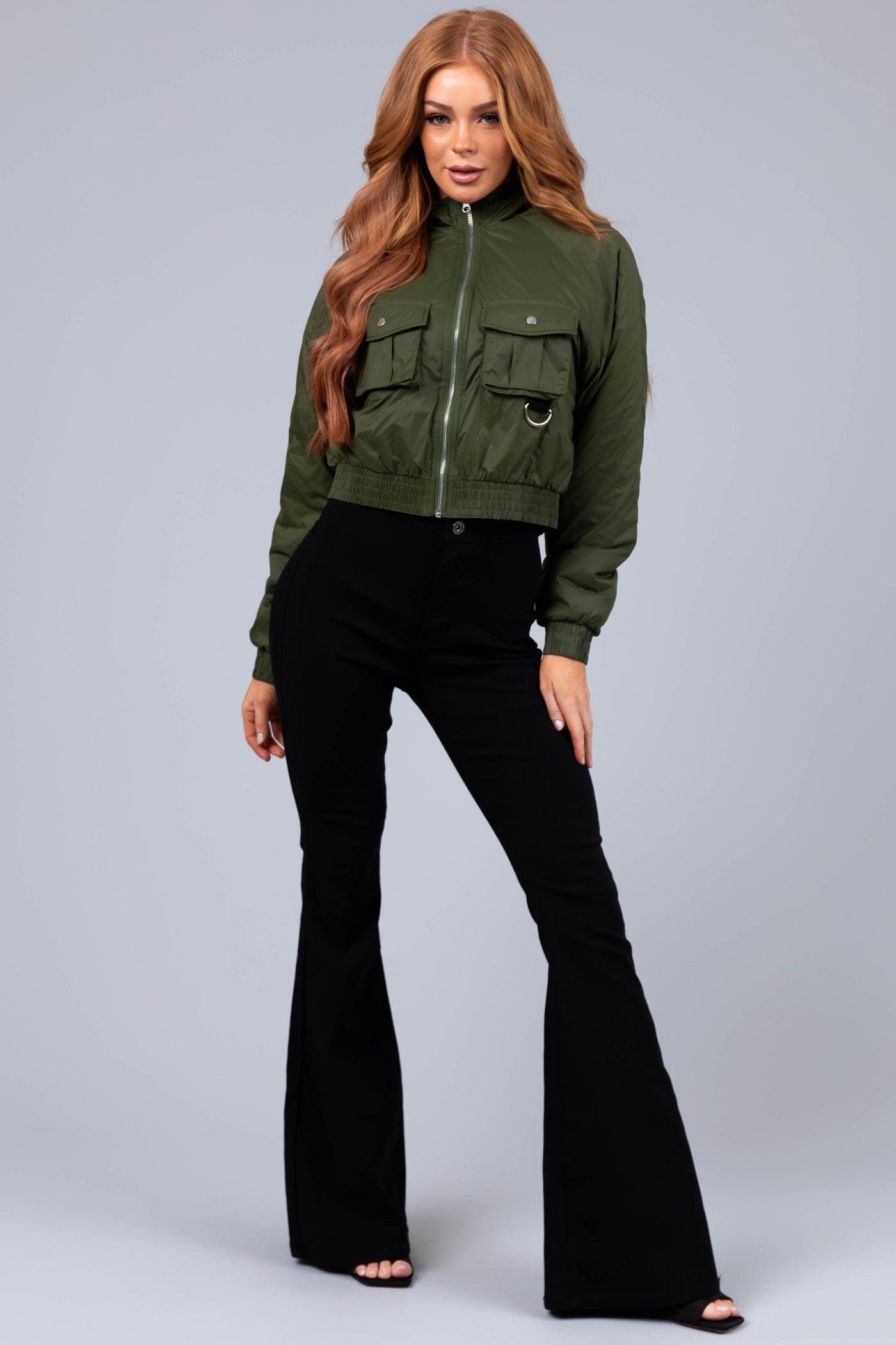 JC & JQ Bella Black Super Stretch Flare Jeans