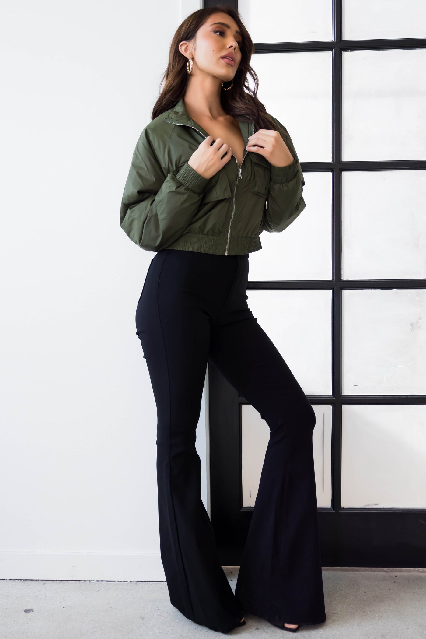 JC & JQ Bella Black Super Stretch Flare Jeans