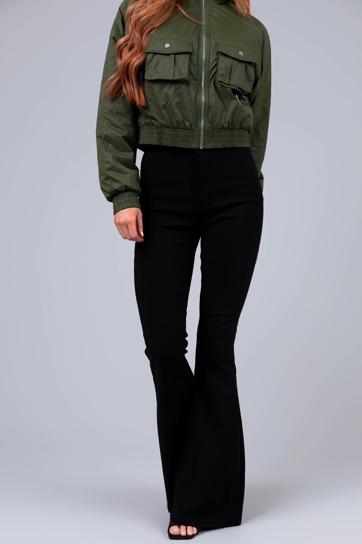 JC & JQ Bella Black Super Stretch Flare Jeans