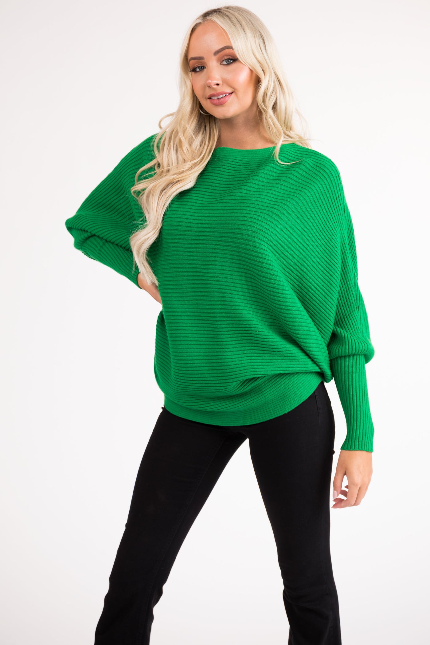 Jade Boatneck Dolman Sleeves Sweater