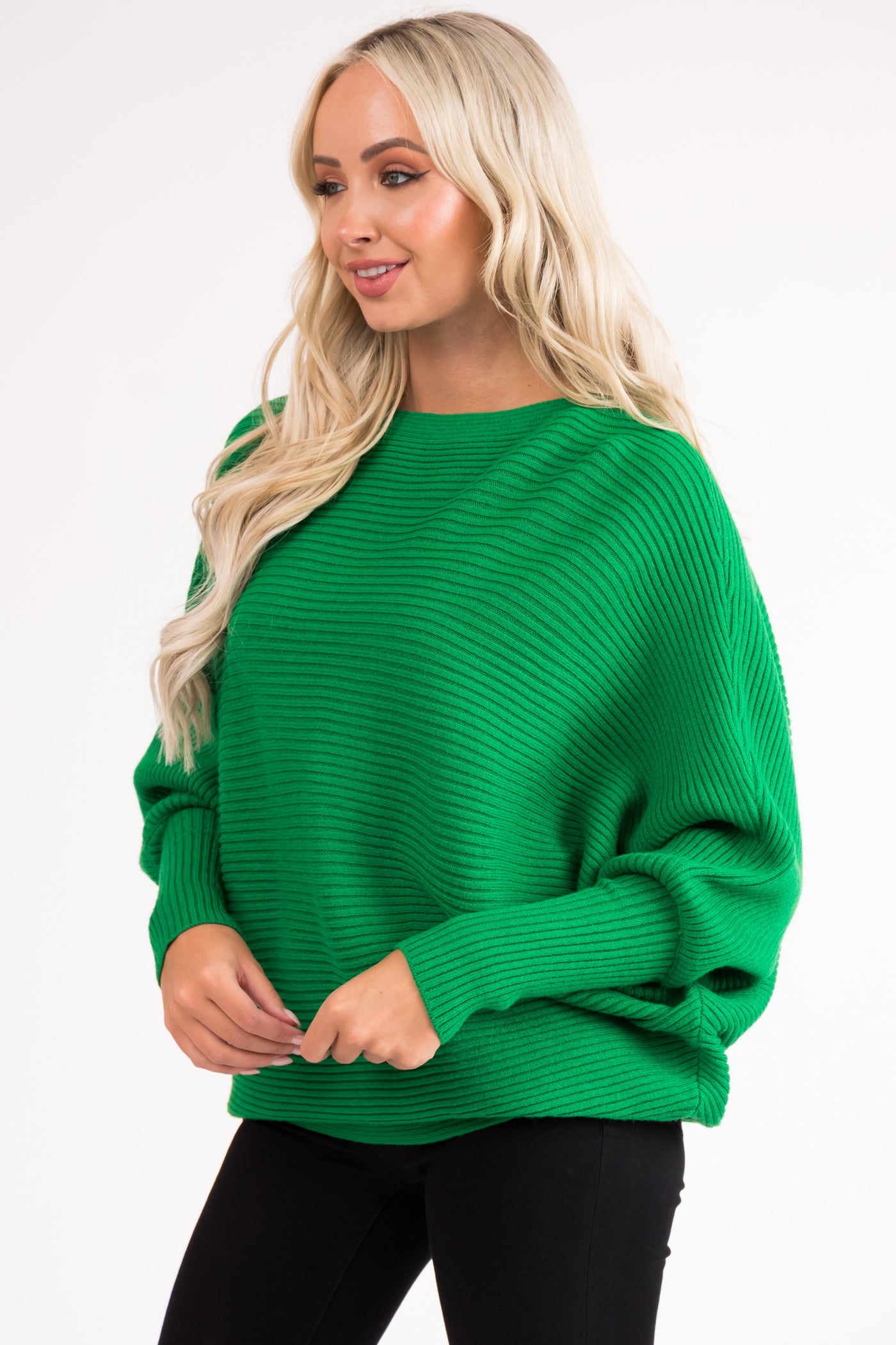 Jade Boatneck Dolman Sleeves Sweater