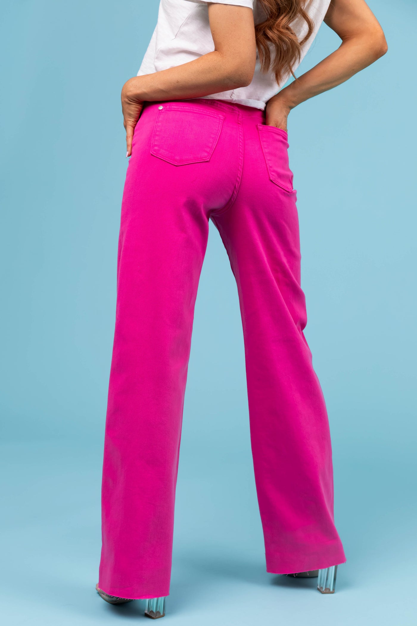 Judy Blue Magenta 90's Straight Leg Jeans