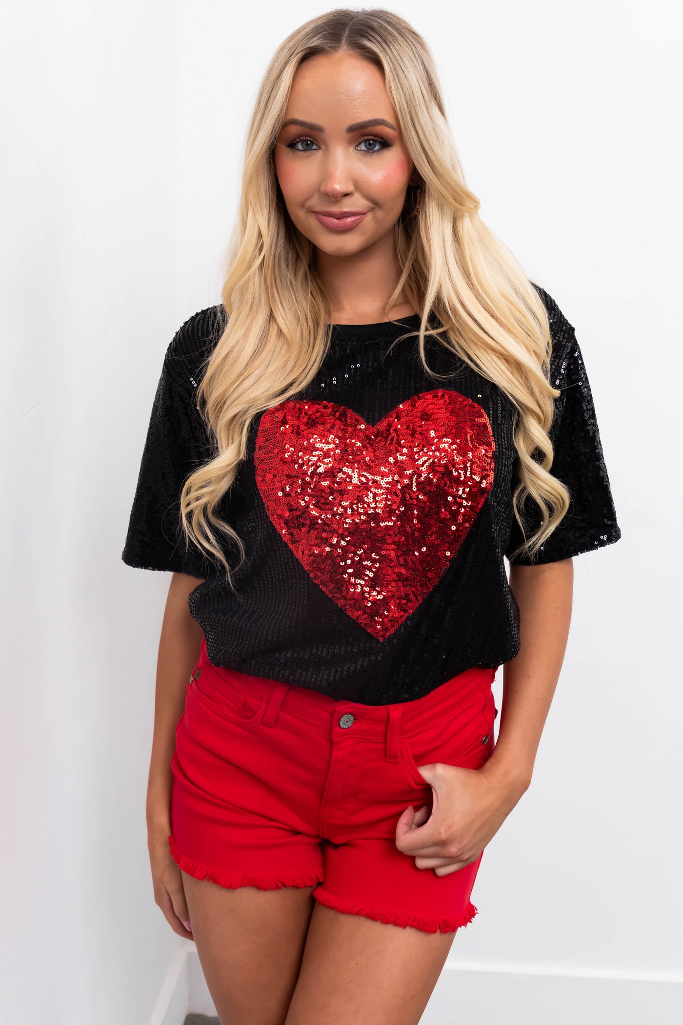 Judy Blue Ruby Frayed Hem Denim Shorts