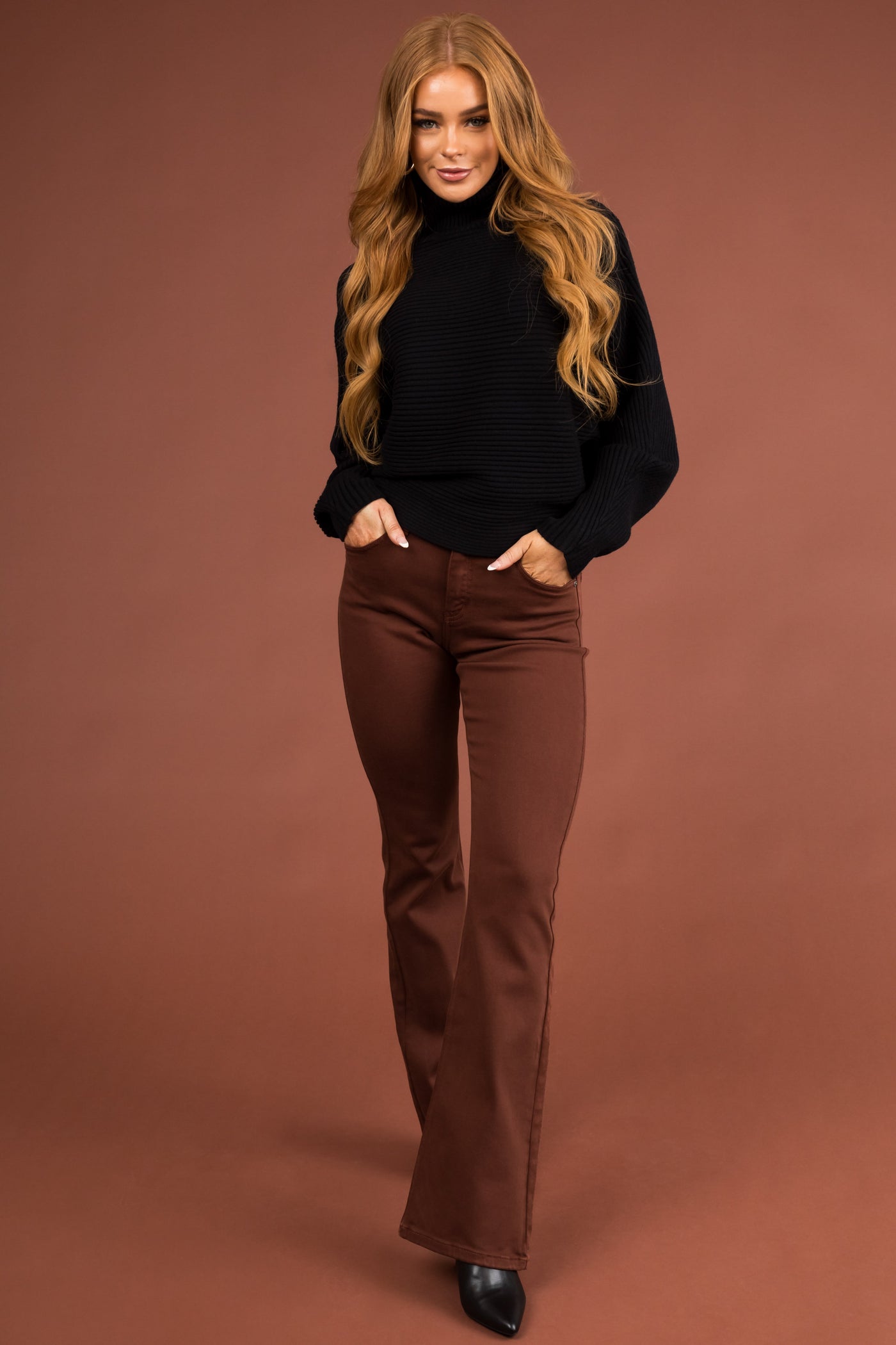 KanCan Chestnut High Rise Bootcut Jeans