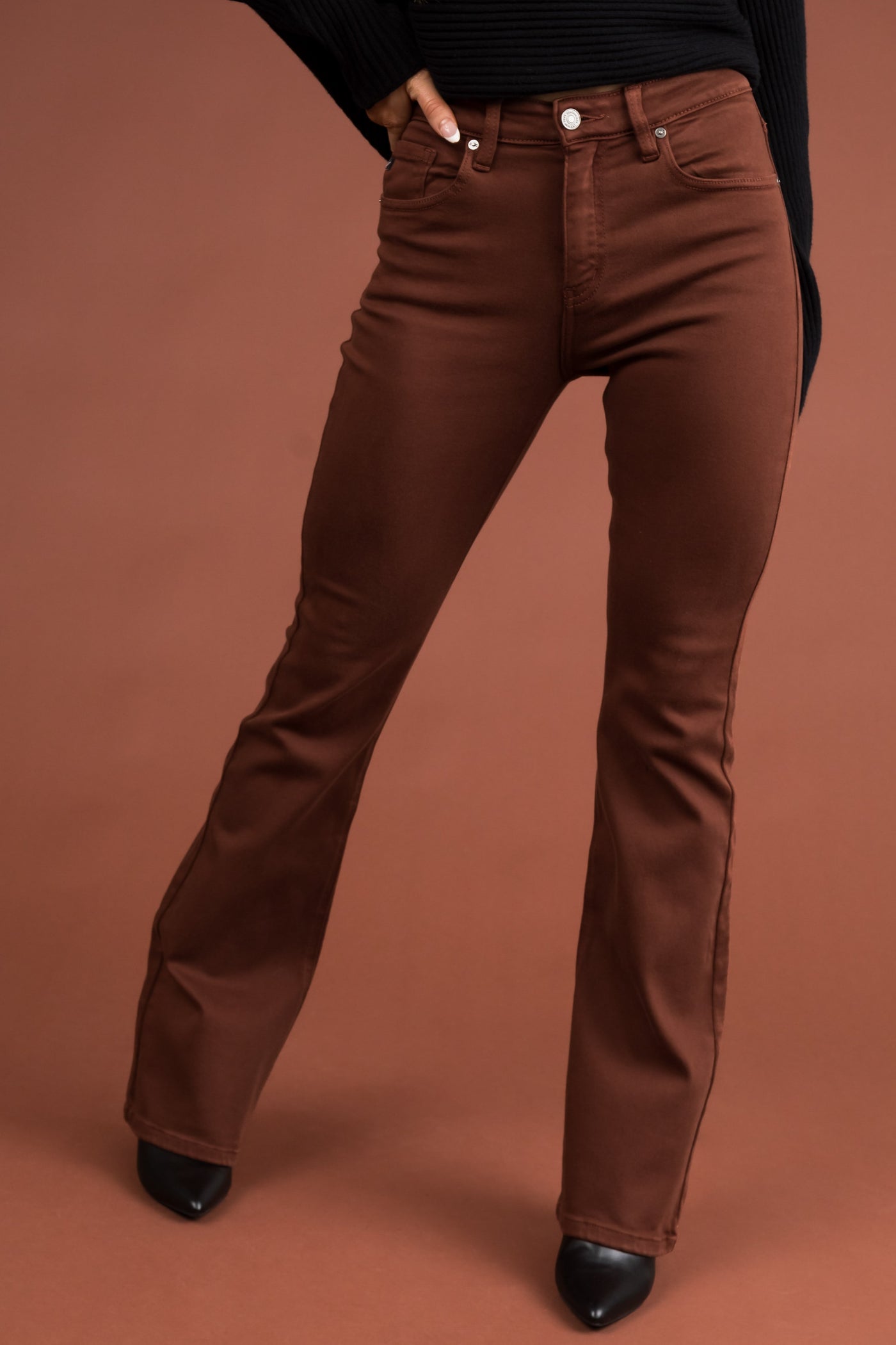KanCan Chestnut High Rise Bootcut Jeans