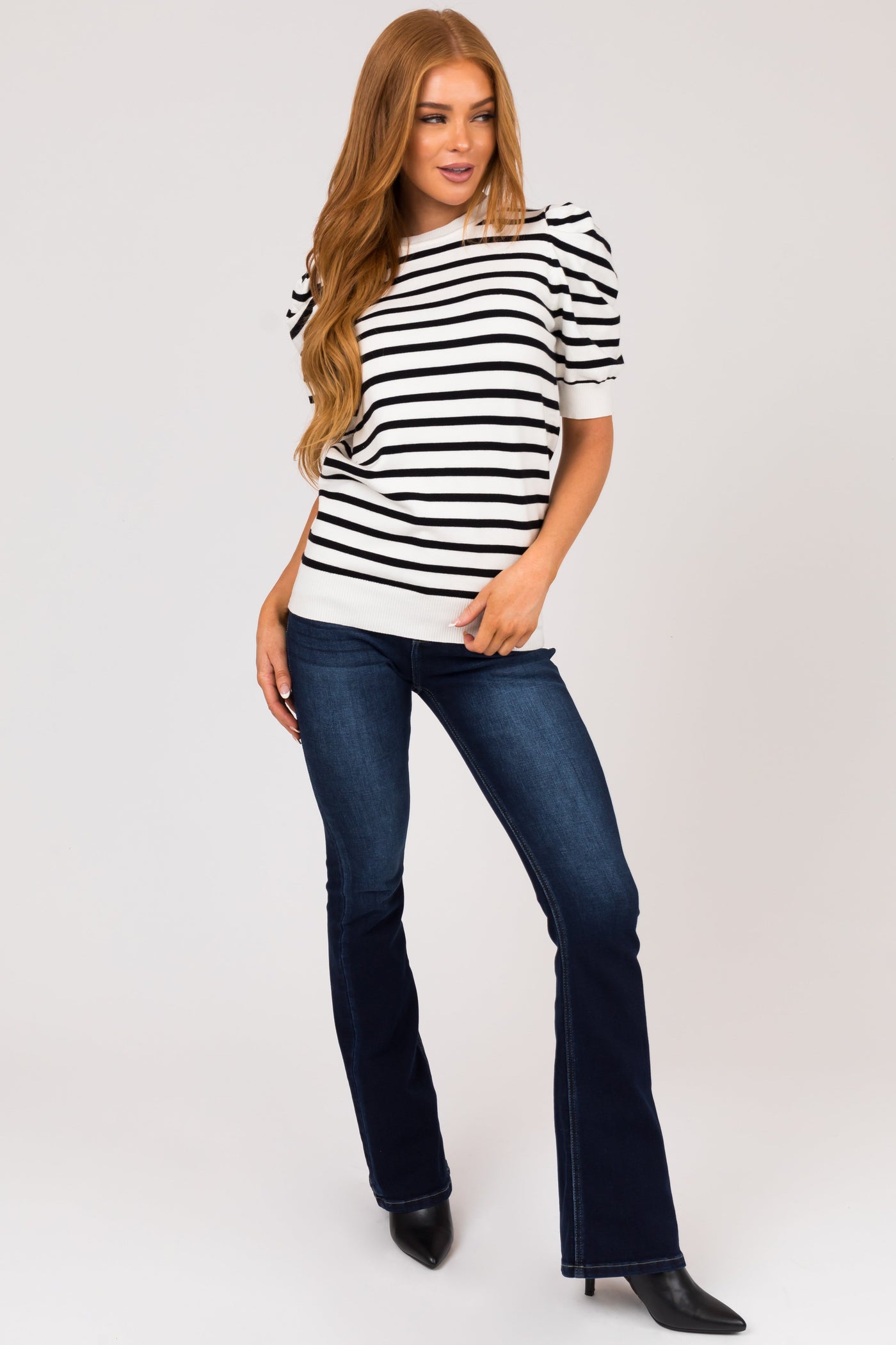 KanCan Dark Wash High Rise Bootcut Skinny Jeans