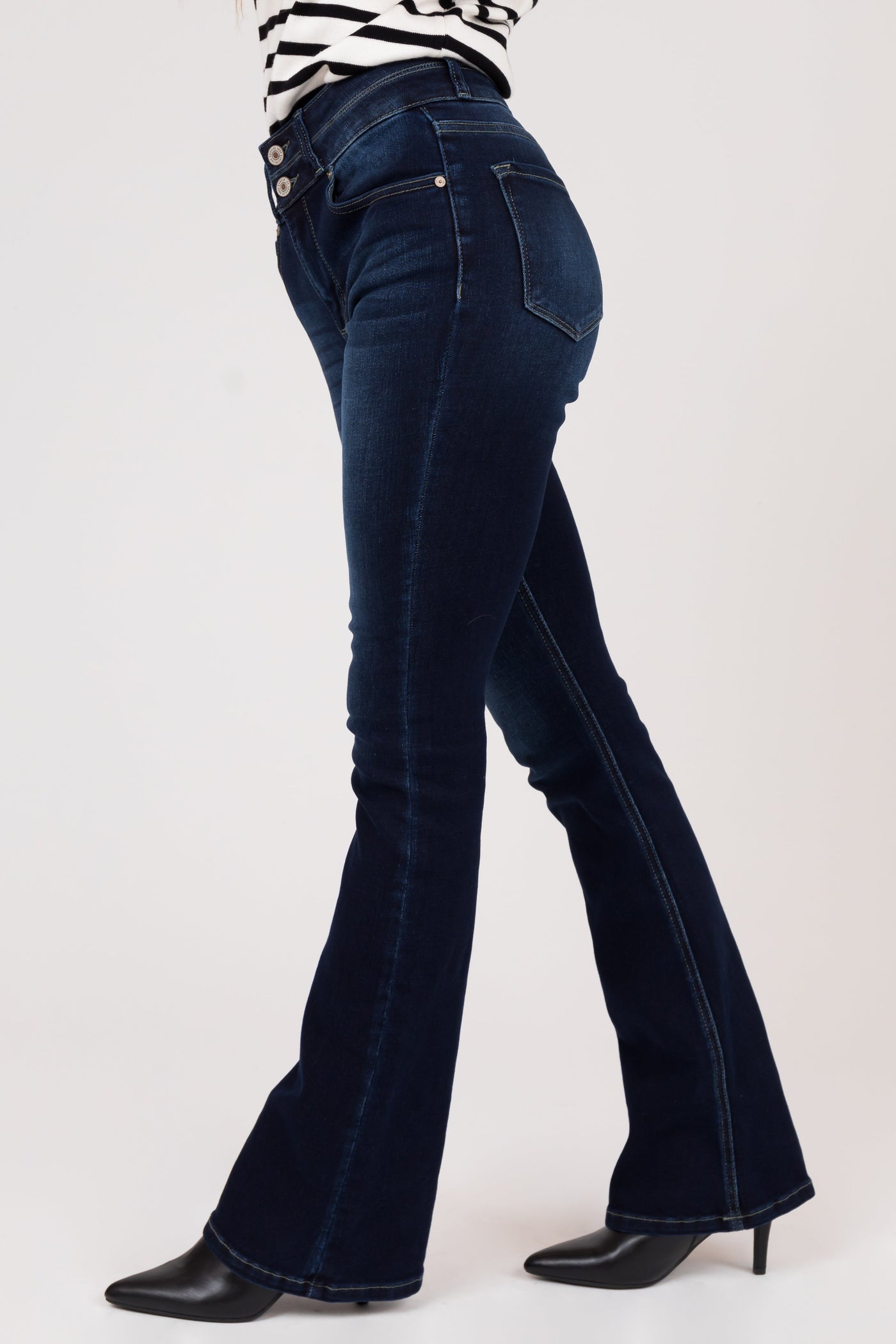 KanCan Dark Wash High Rise Bootcut Skinny Jeans