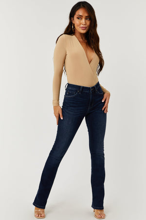 KanCan Dark Wash High Rise Skinny Bootcut Jeans