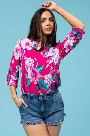 KanCan High Rise Ruffle Hem Shorts