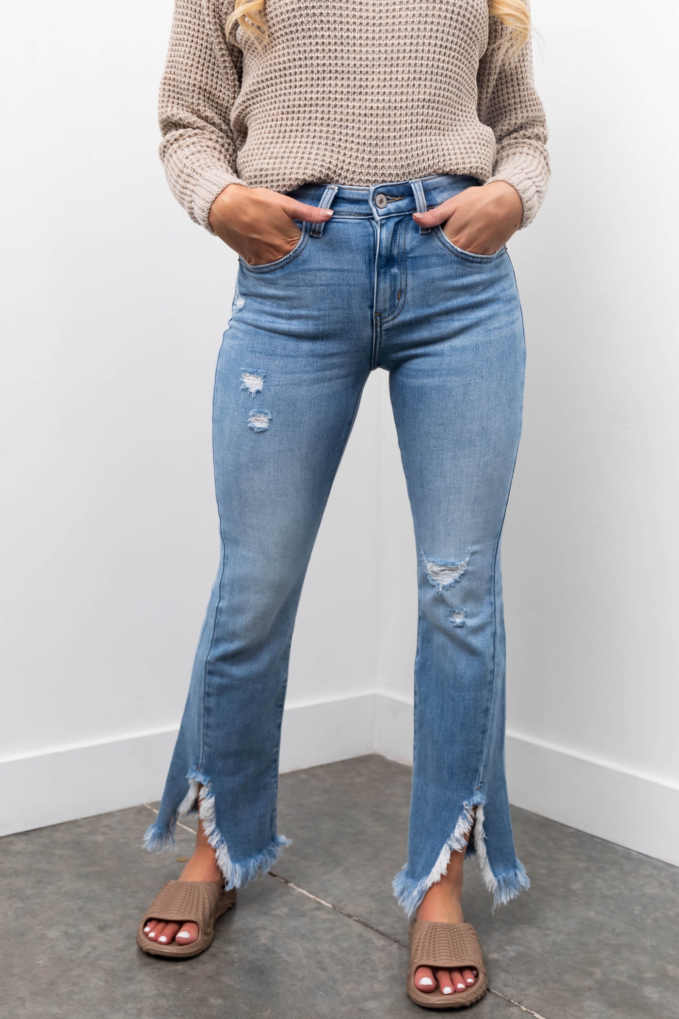 KanCan Light Wash High Rise Bootcut Jeans
