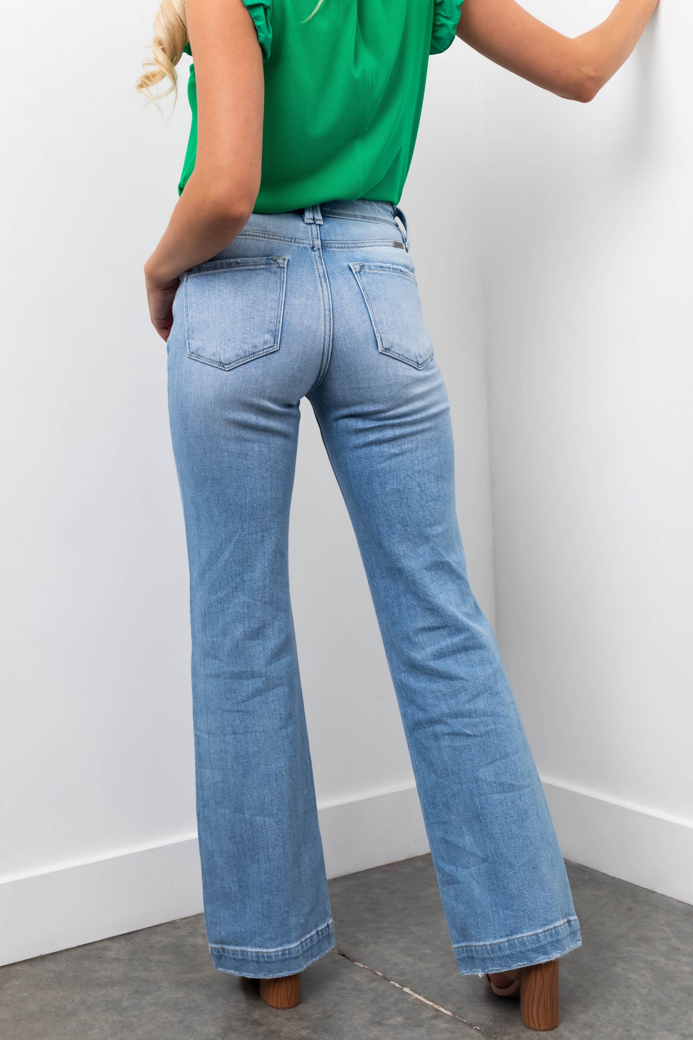 KanCan Light Wash High Rise Wide Relaxed Denim Jeans