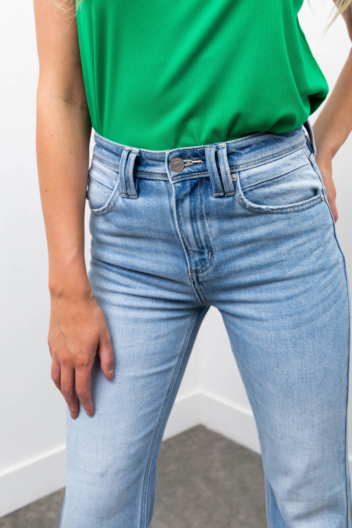 KanCan Light Wash High Rise Wide Relaxed Denim Jeans