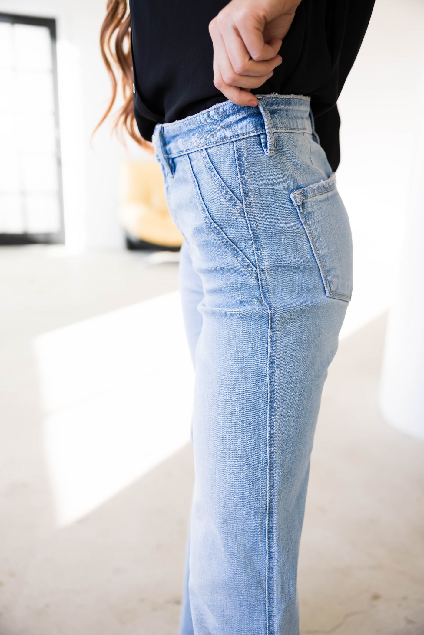 KanCan Light Wash Ultra High Rise Flare Jeans