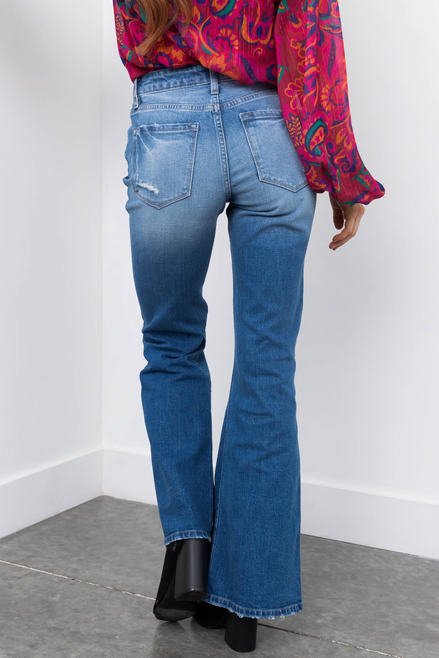 KanCan Medium Wash High Rise Super Flare Jeans