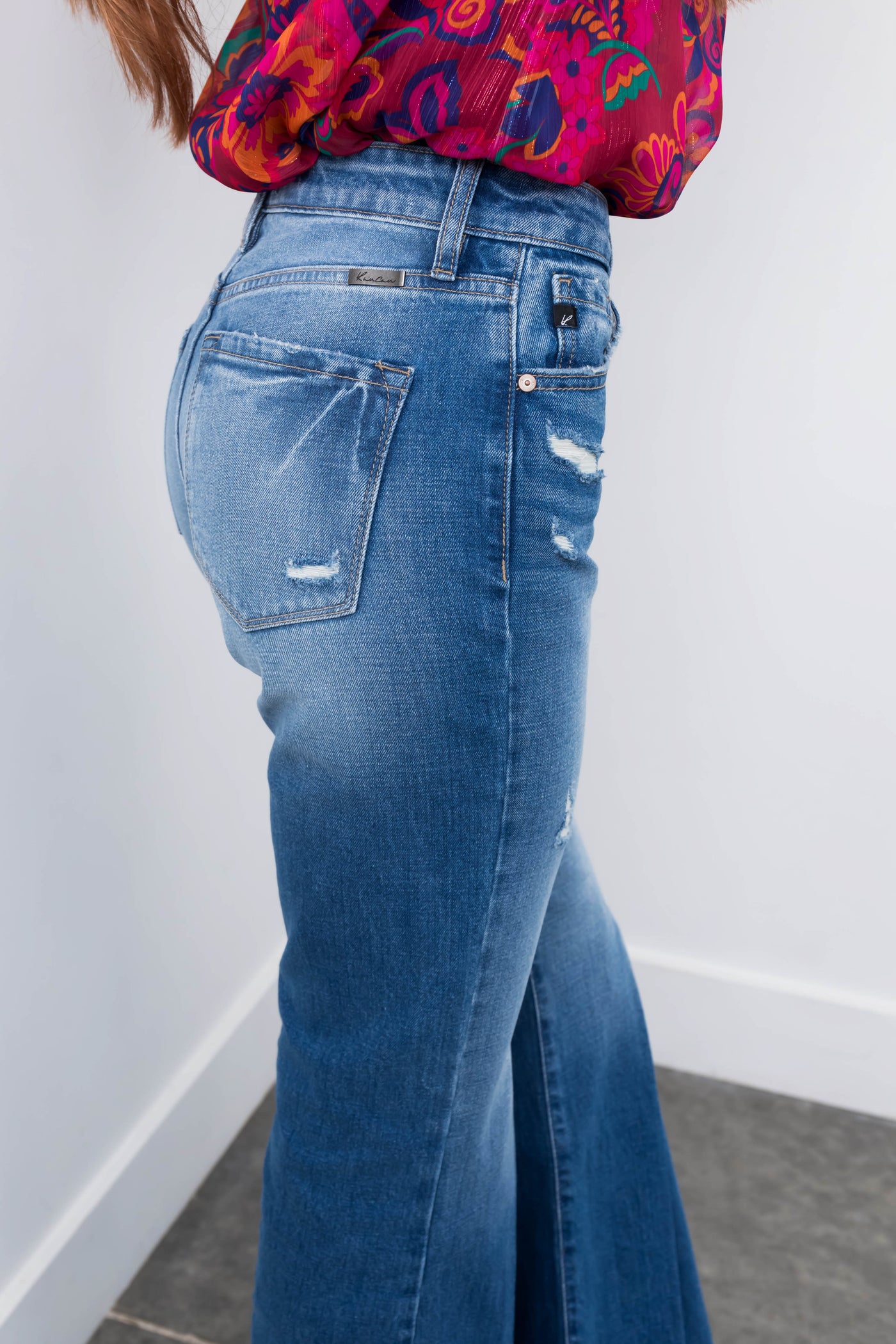 KanCan Medium Wash High Rise Super Flare Jeans