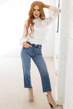 KanCan Comfort Stretch High Rise Straight Jeans