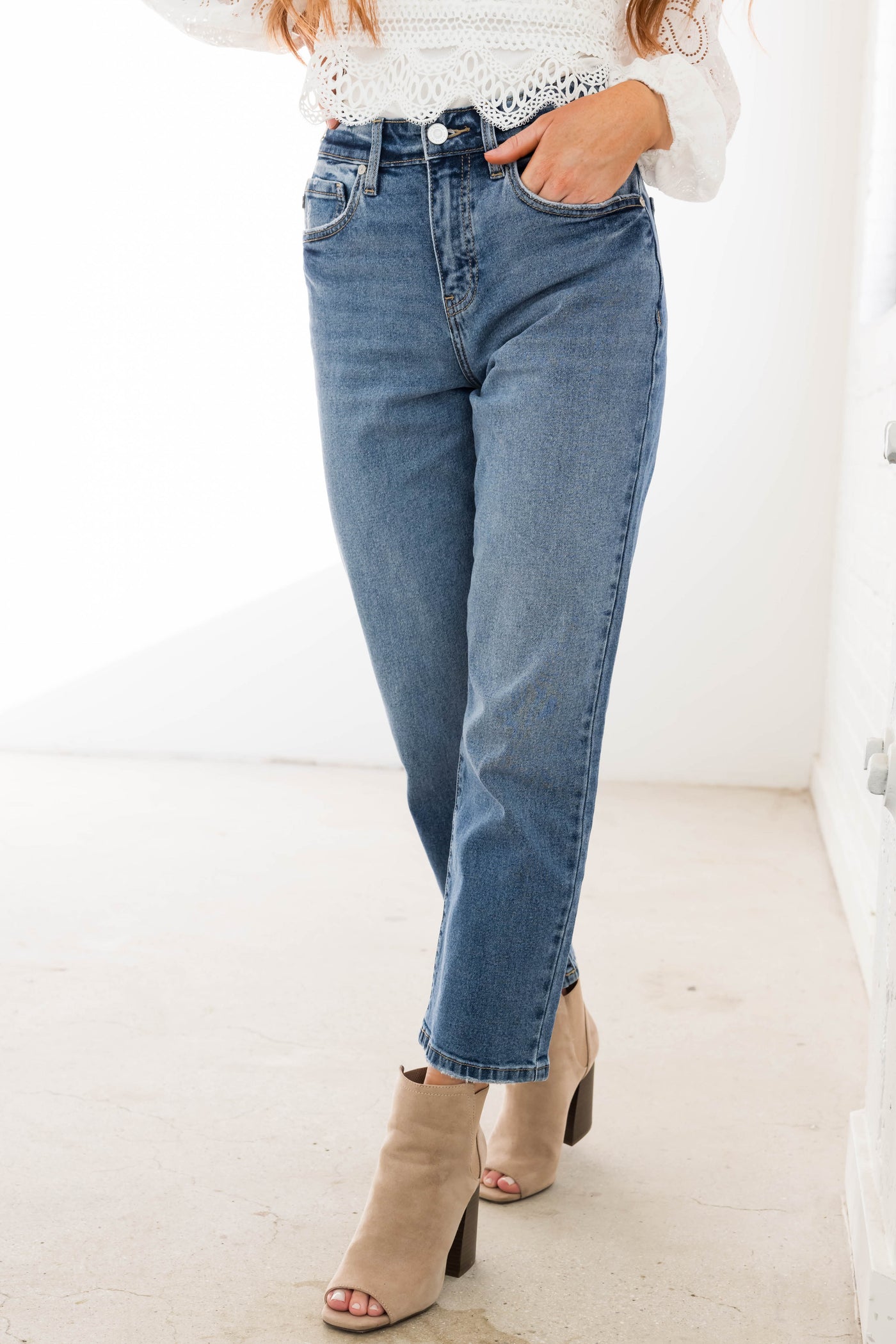 KanCan Comfort Stretch High Rise Straight Jeans