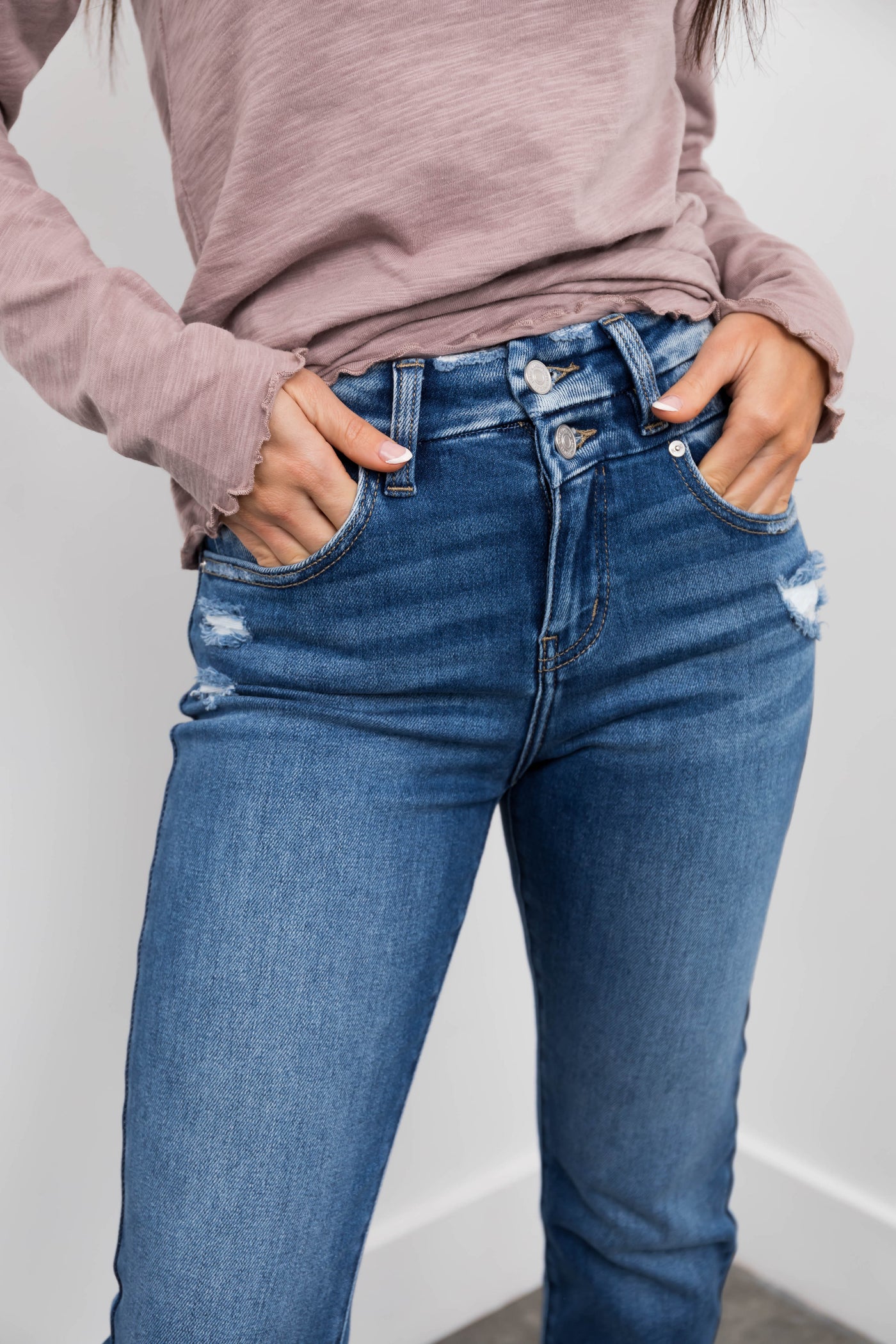 Kancan High Rise Slim Straight Jeans