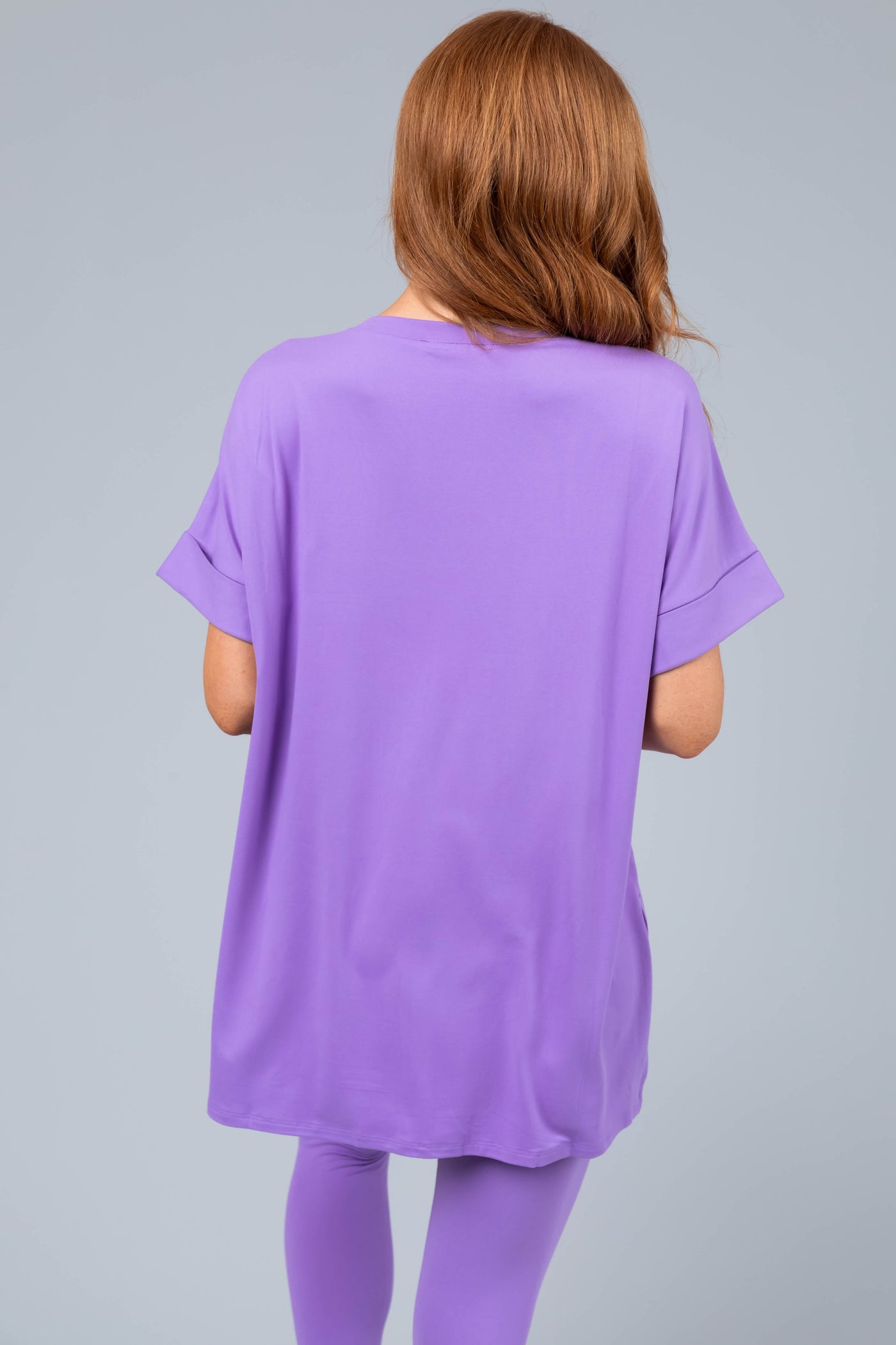 Light Iris Microfiber Top and Leggings Set