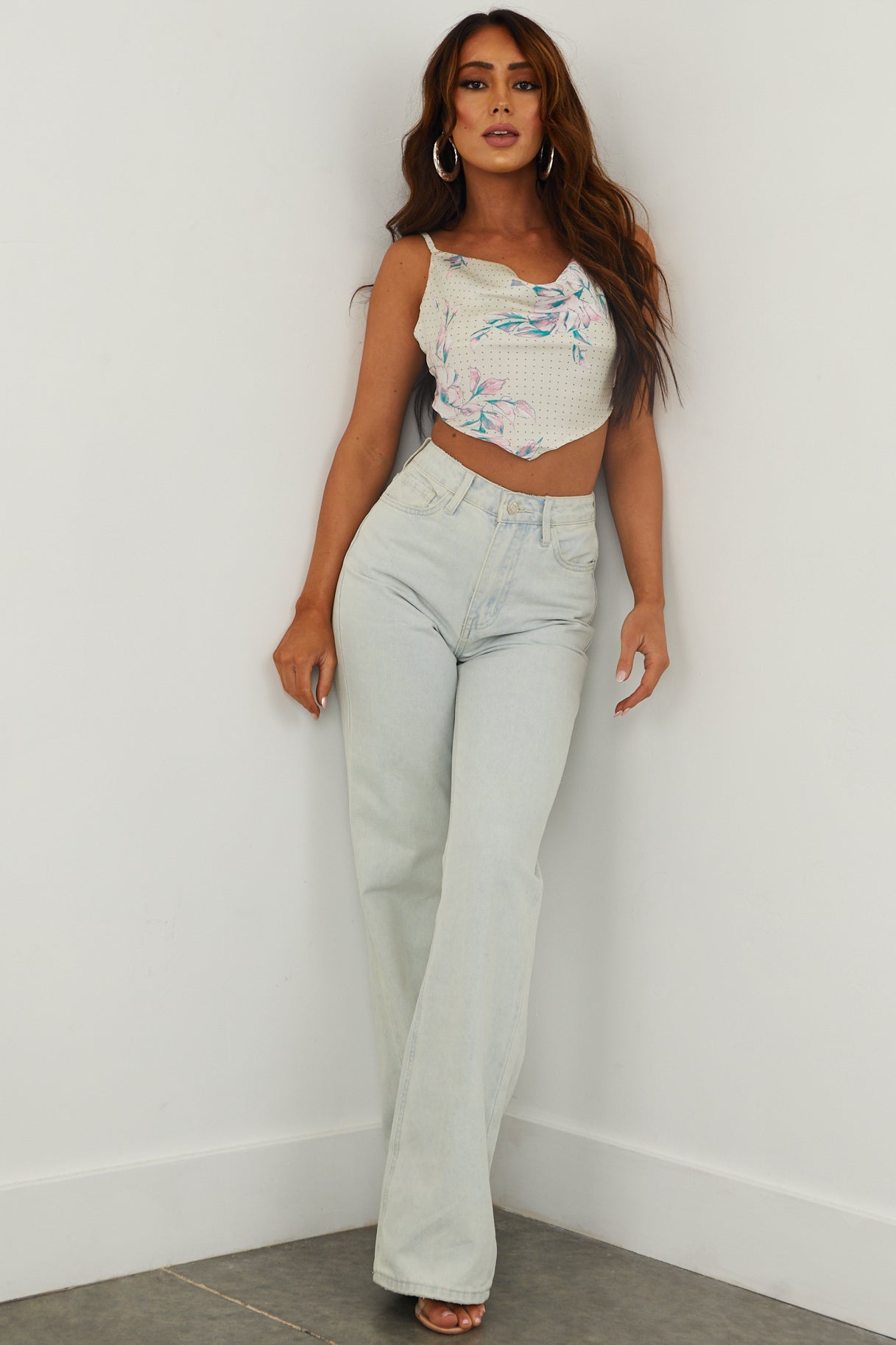 Light Wash 90s Vintage High Rise Wide Leg Jeans