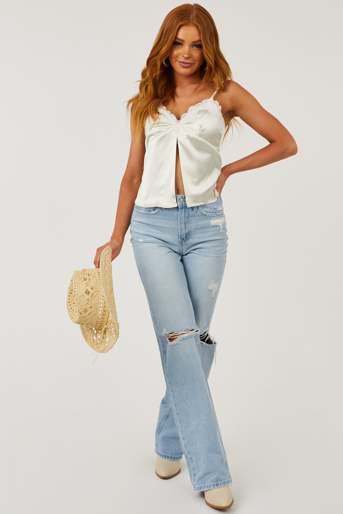 Light Wash High Rise 90's Vintage Flare Jeans