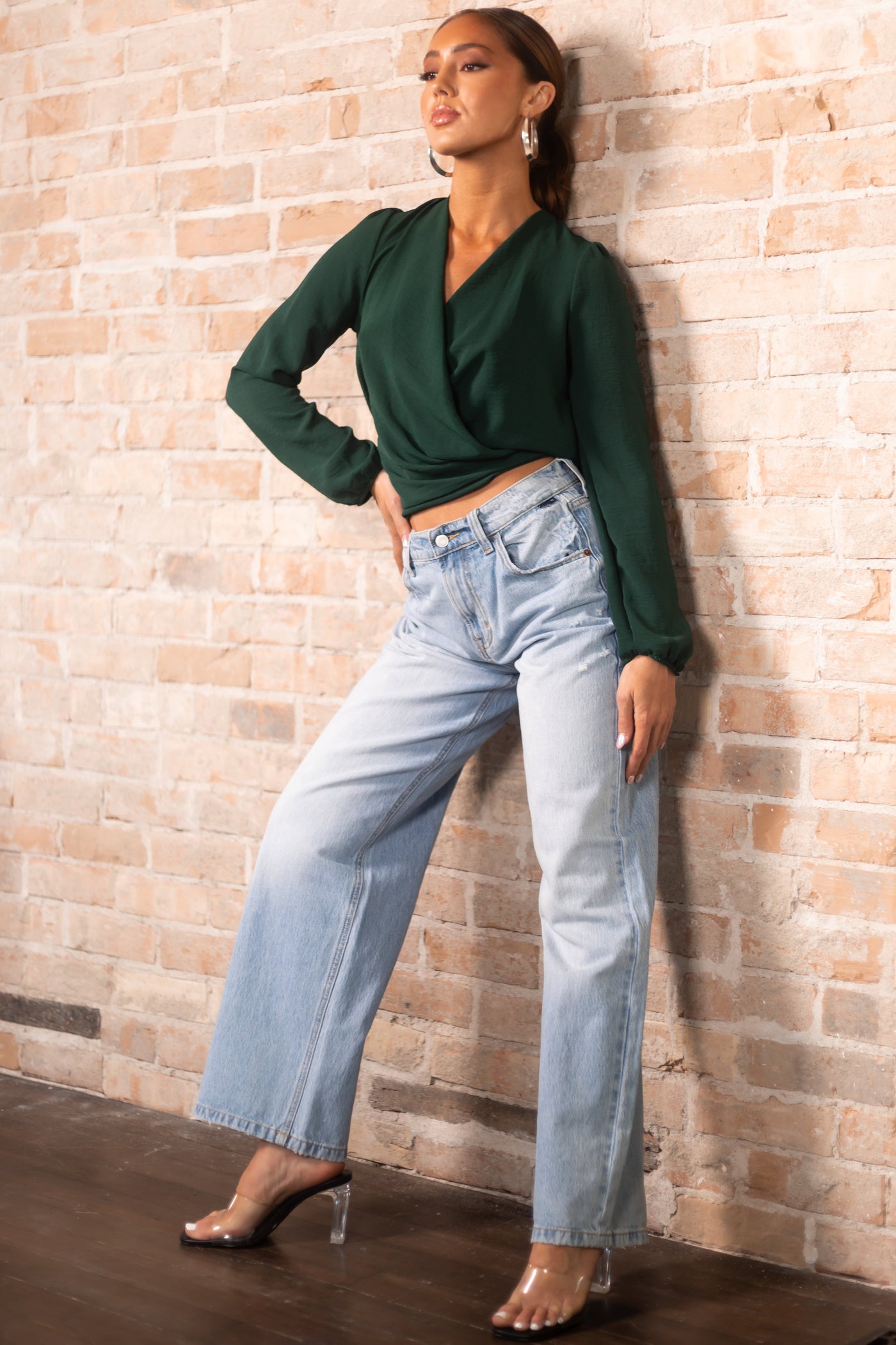 Light Wash Vintage Low Rise Loose Fit Jeans