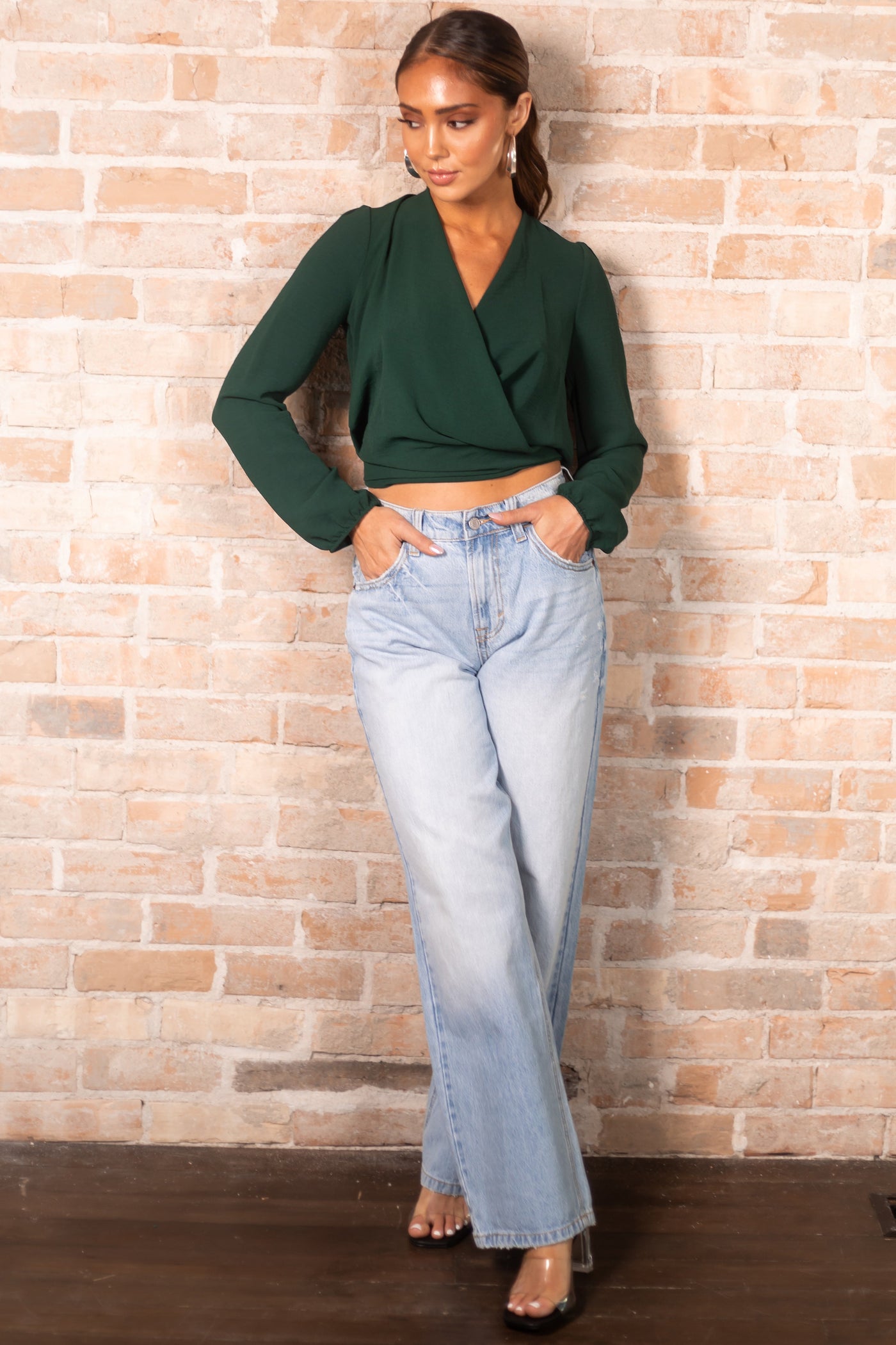 Light Wash Vintage Low Rise Loose Fit Jeans