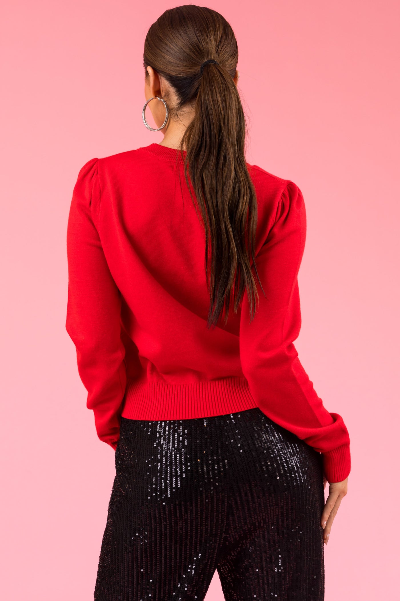 Lipstick 'Happy Holidays' Sparkle Knit Sweater