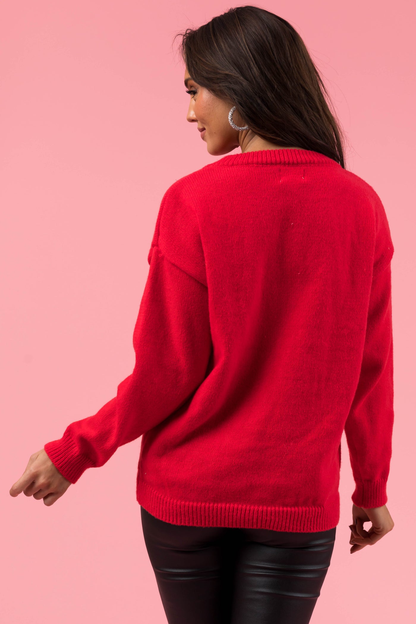 Lipstick Sequin 'Ho Ho Ho' Christmas Sweater