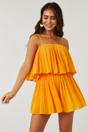 Mango Sleeveless Pleated Overlaying Romper