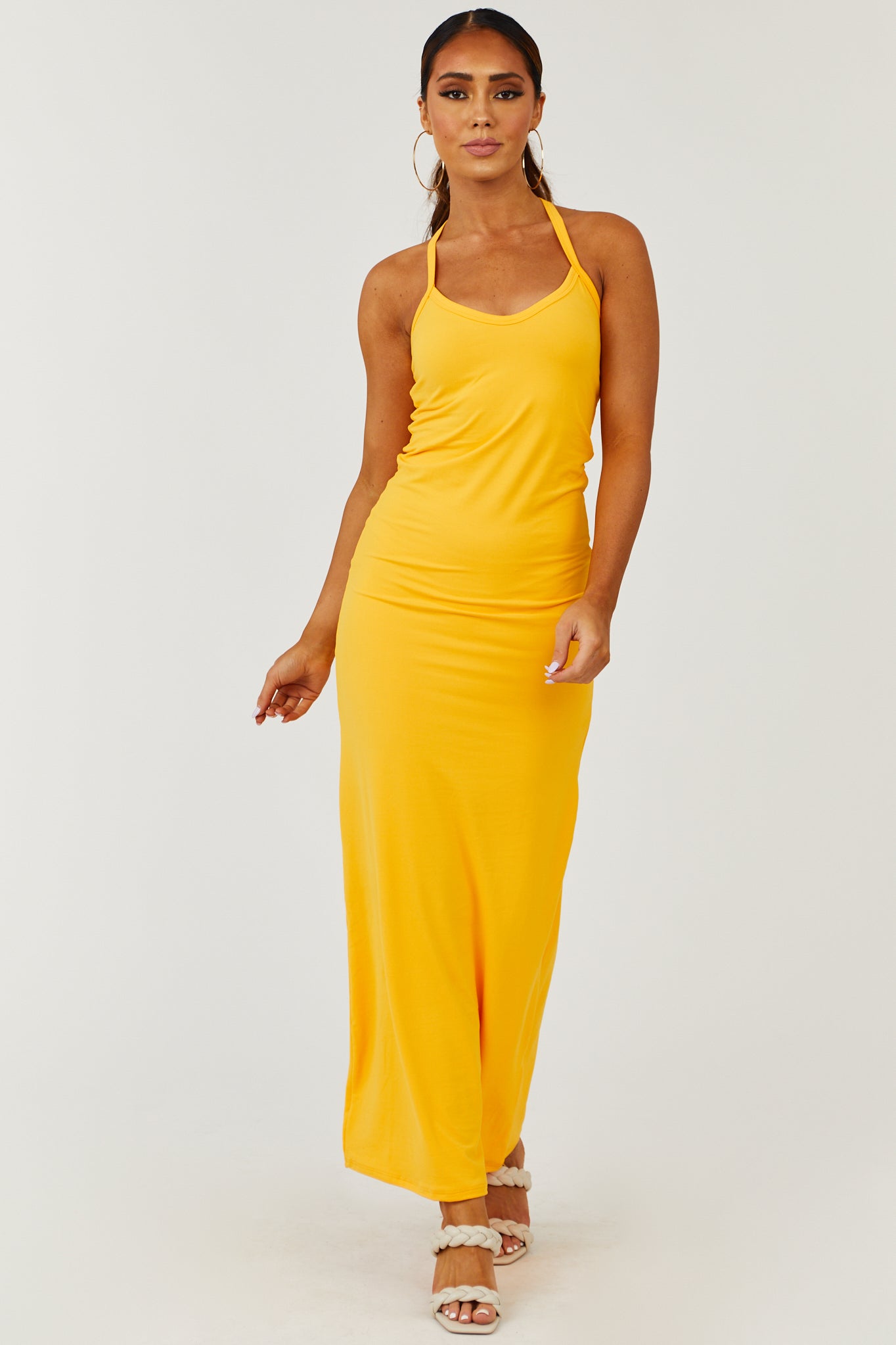 Marigold Racerback Soft Knit Cami Maxi Dress