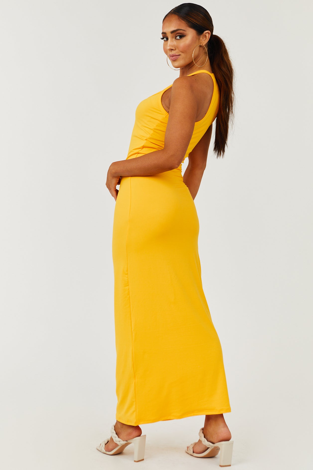 Marigold Racerback Soft Knit Cami Maxi Dress