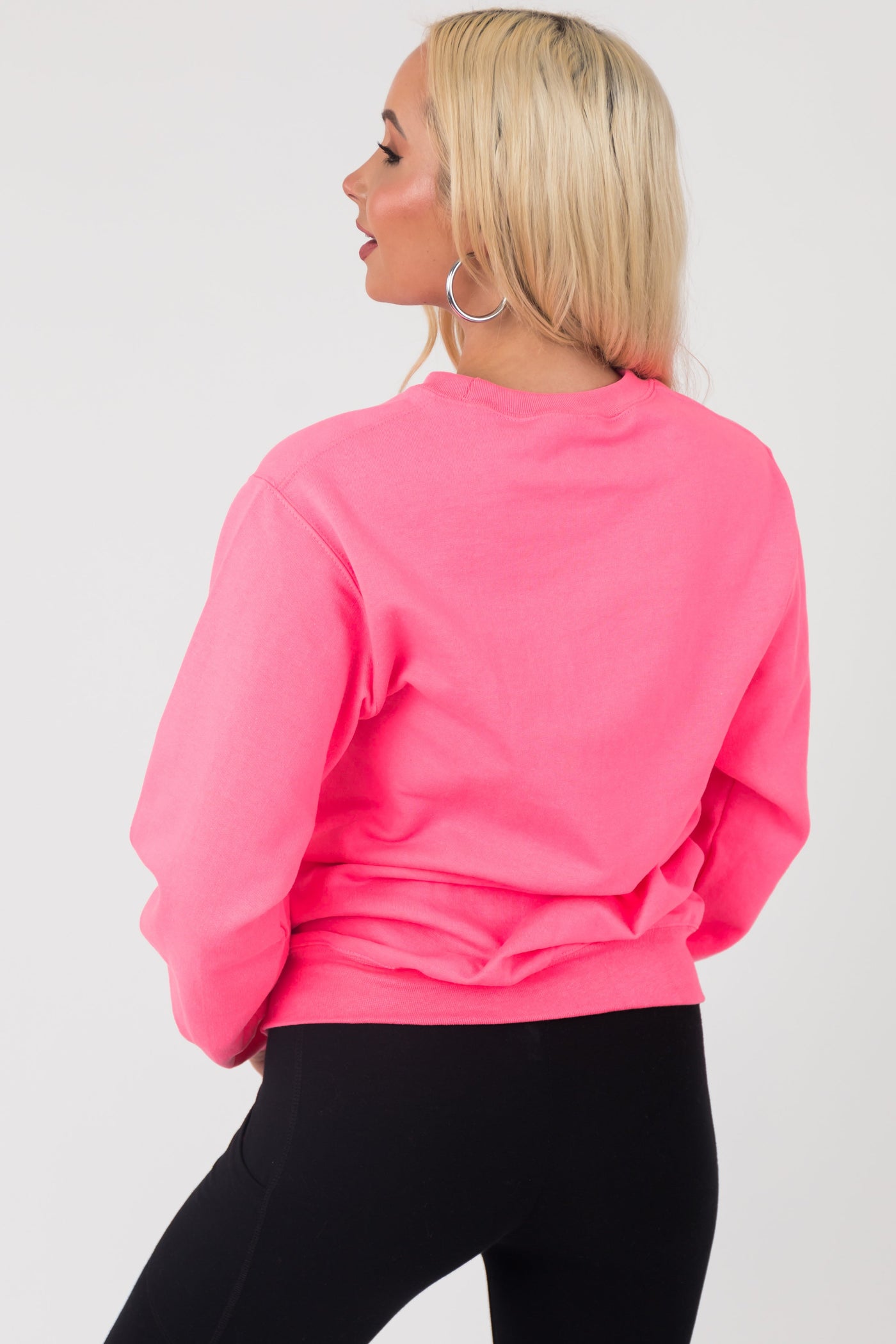 Neon Pink 'Weekend Vibes Only' Sweatshirt