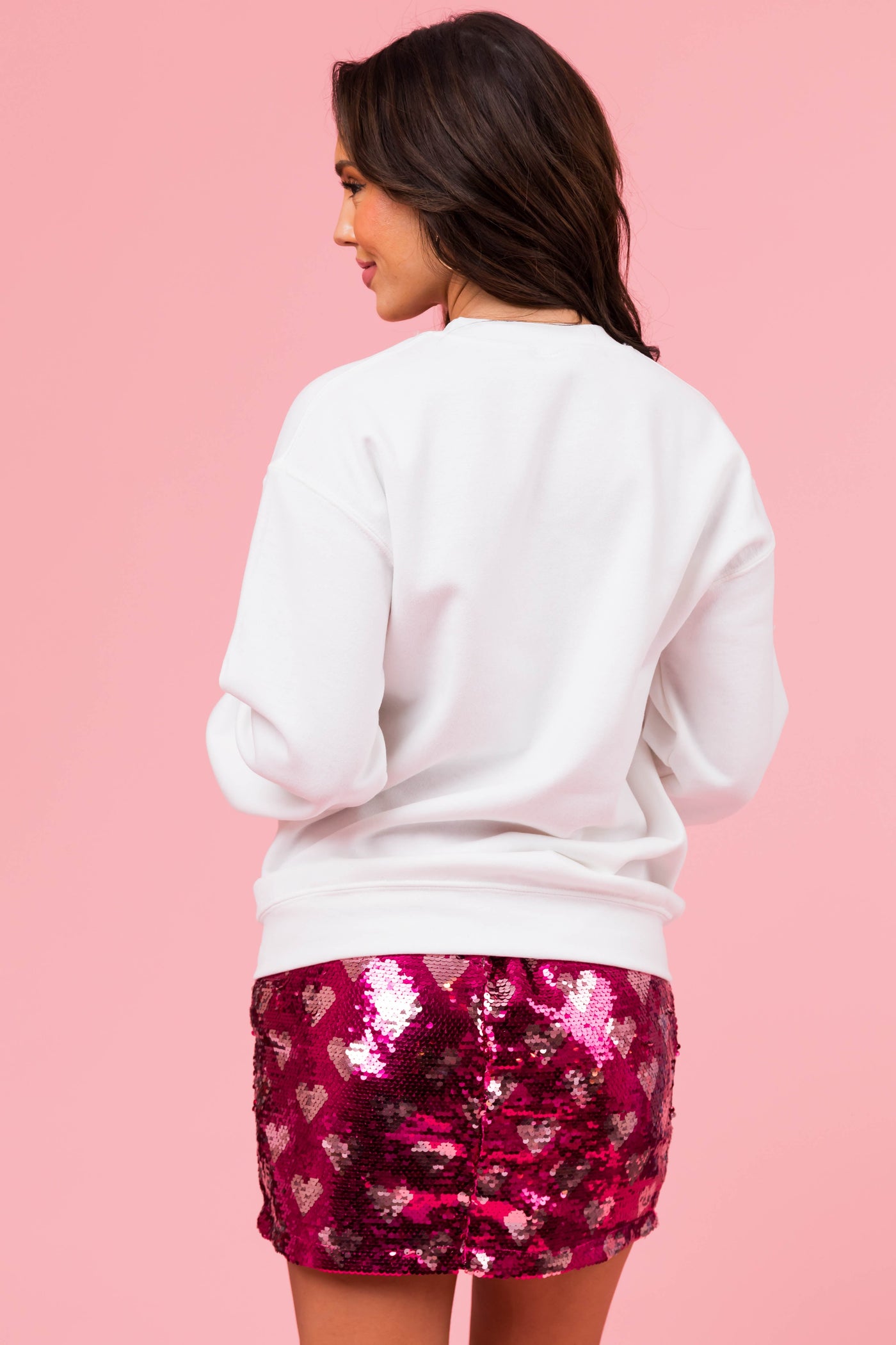 Off White 'Love' Long Sleeve Knit Sweatshirt